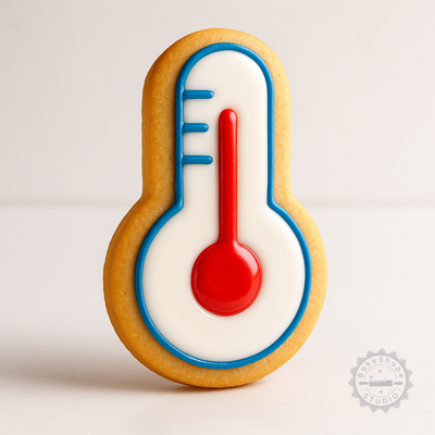 Decorated example 1 of Temperature Gauge Set, Multi-Size Cookie Stamp Cutters, 6 Pieces, Perfect for Cookies & Fondant