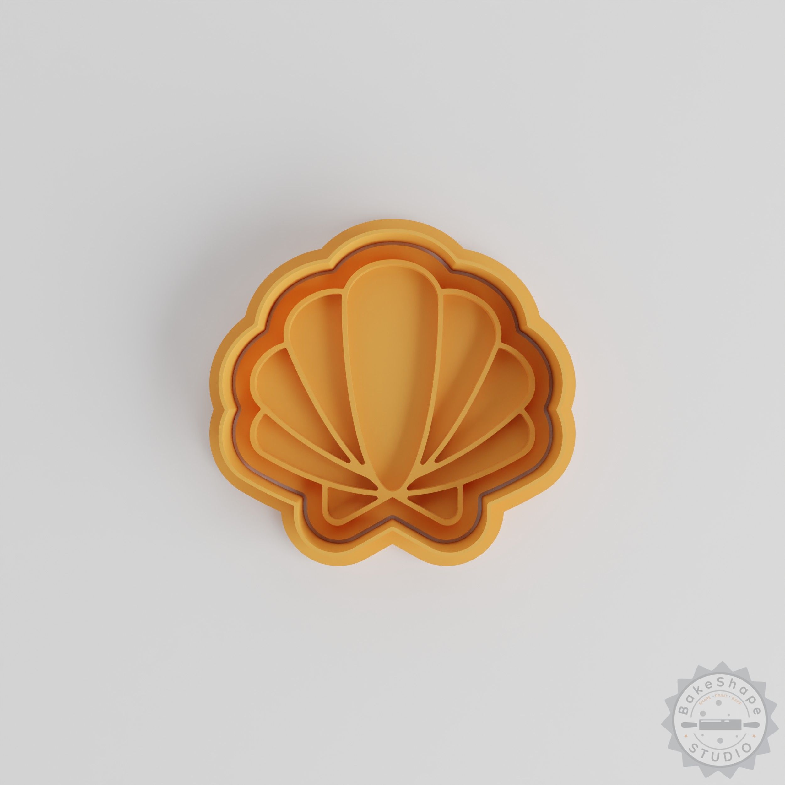 Sea Shell Shape Cutter and Stamp Set, Cookie and Fondant Mold, 6 Piece Multi-Size Pack