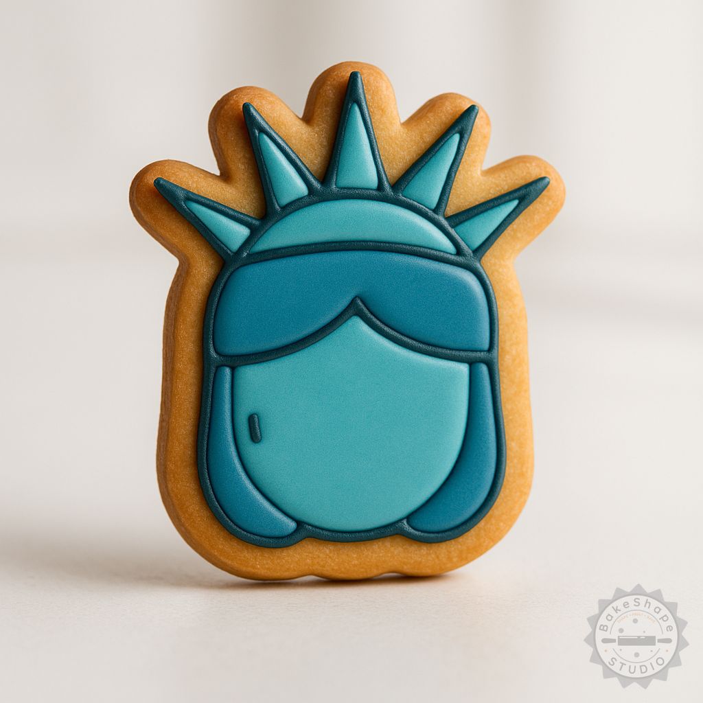 Liberty cookie cutter and stamp set STL for 3D printing in small, medium, and large sizes