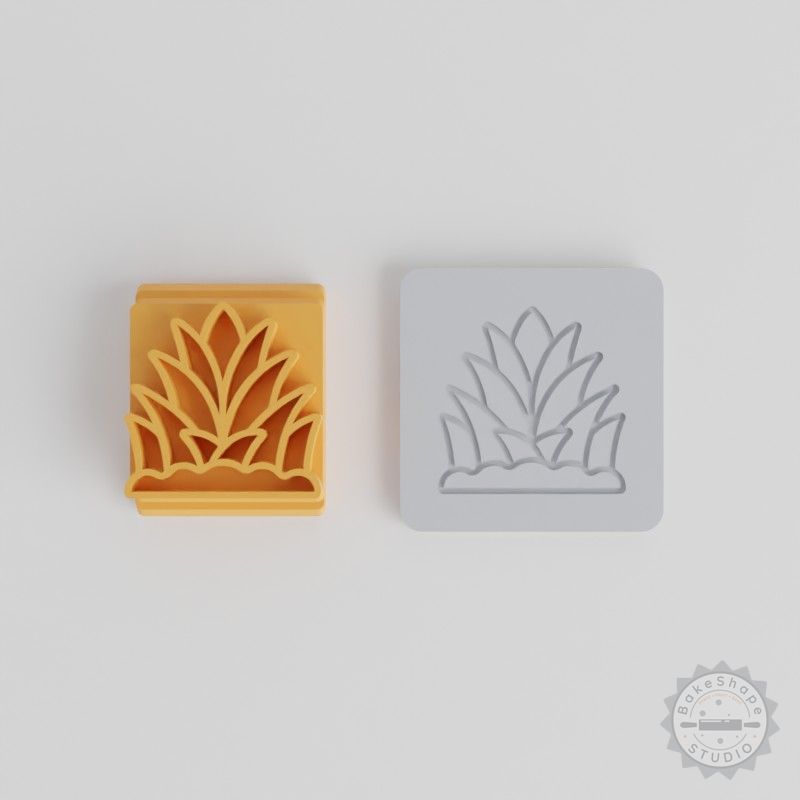 Grass Stamp Tile Set, 5 Plant Motif Sizes, Perfect for Clay, Cookies, Fondant