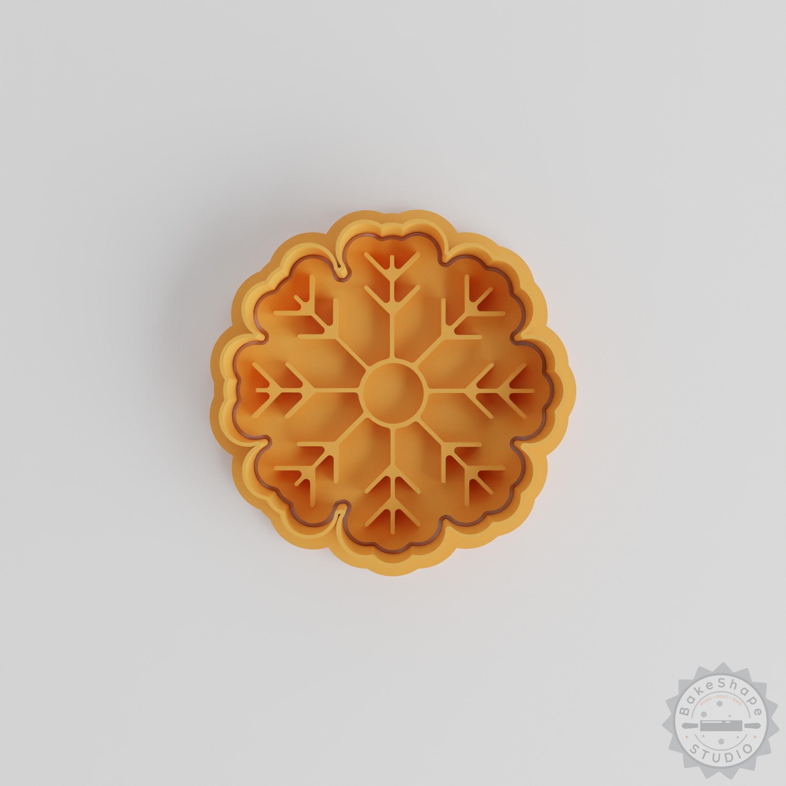 Snowflake Shape Cutter and Stamp Set, 6-Piece, Winter Frost Cookie and Fondant Decoration Bundle