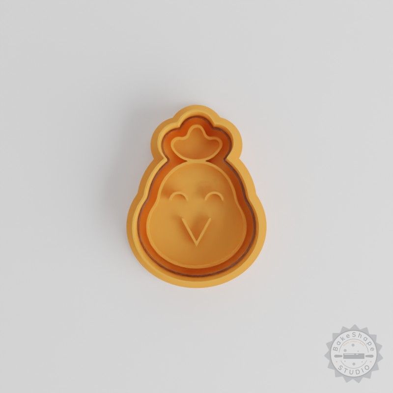 Chicken Cookie Cutter and Stamp Set, 6-Piece, Farm Animal Shapes for Cookies and Fondant
