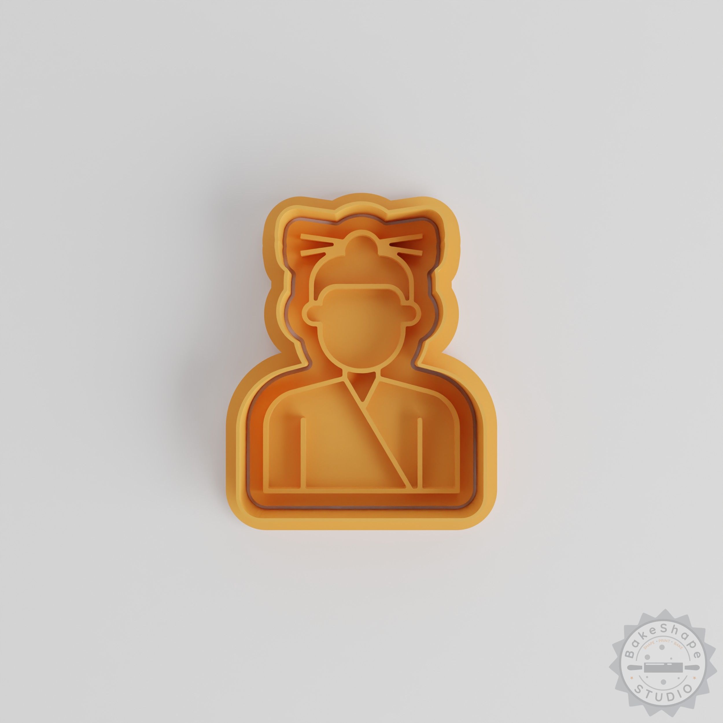 3-Piece Asian Woman Shape & Stamp Cutter Set, Perfect for Cookies & Fondant, Multiple Sizes