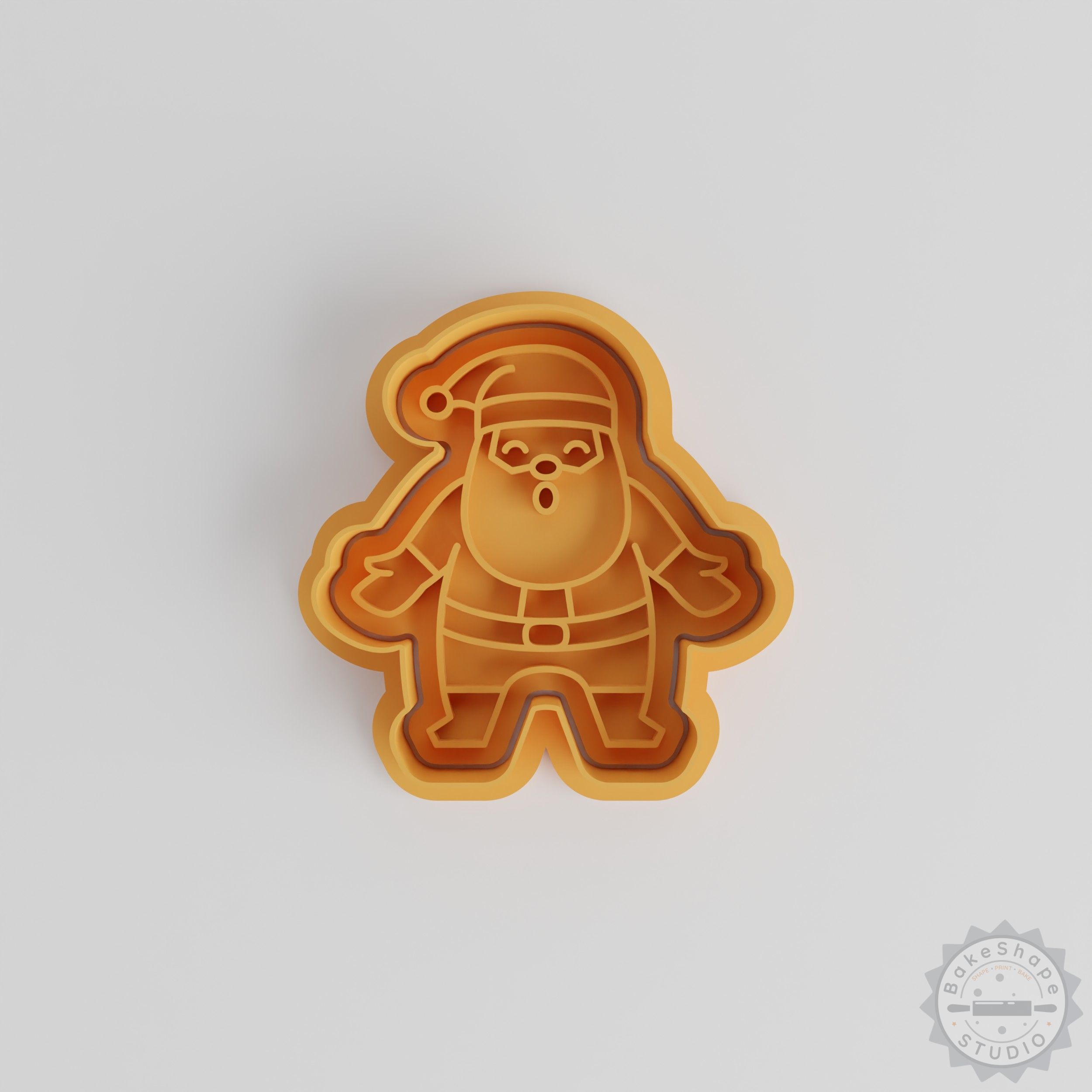 Santa Claus Cookie Cutter & Stamp Set, 6 Pc, Perfect for Christmas Cookies & Fondant, Includes S/M/L Sizes