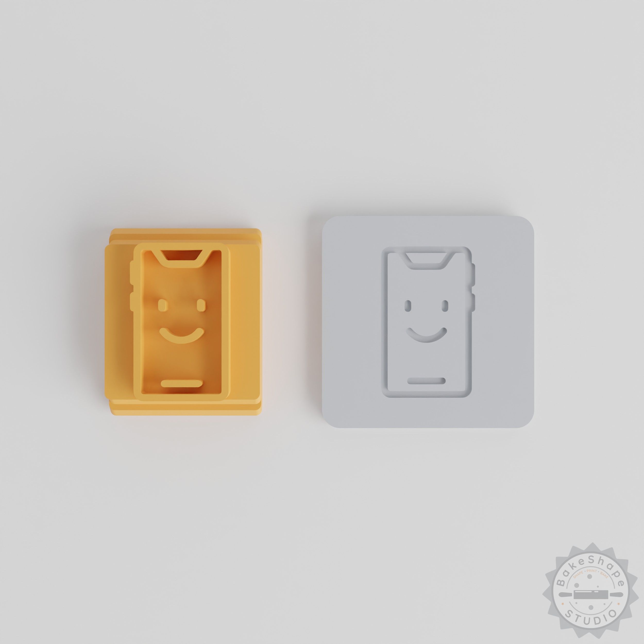 Kawaii Smartphone Stamp Tile Set, 5 Sizes for Clay, Cookies, Fondant, Cute Phone Designs