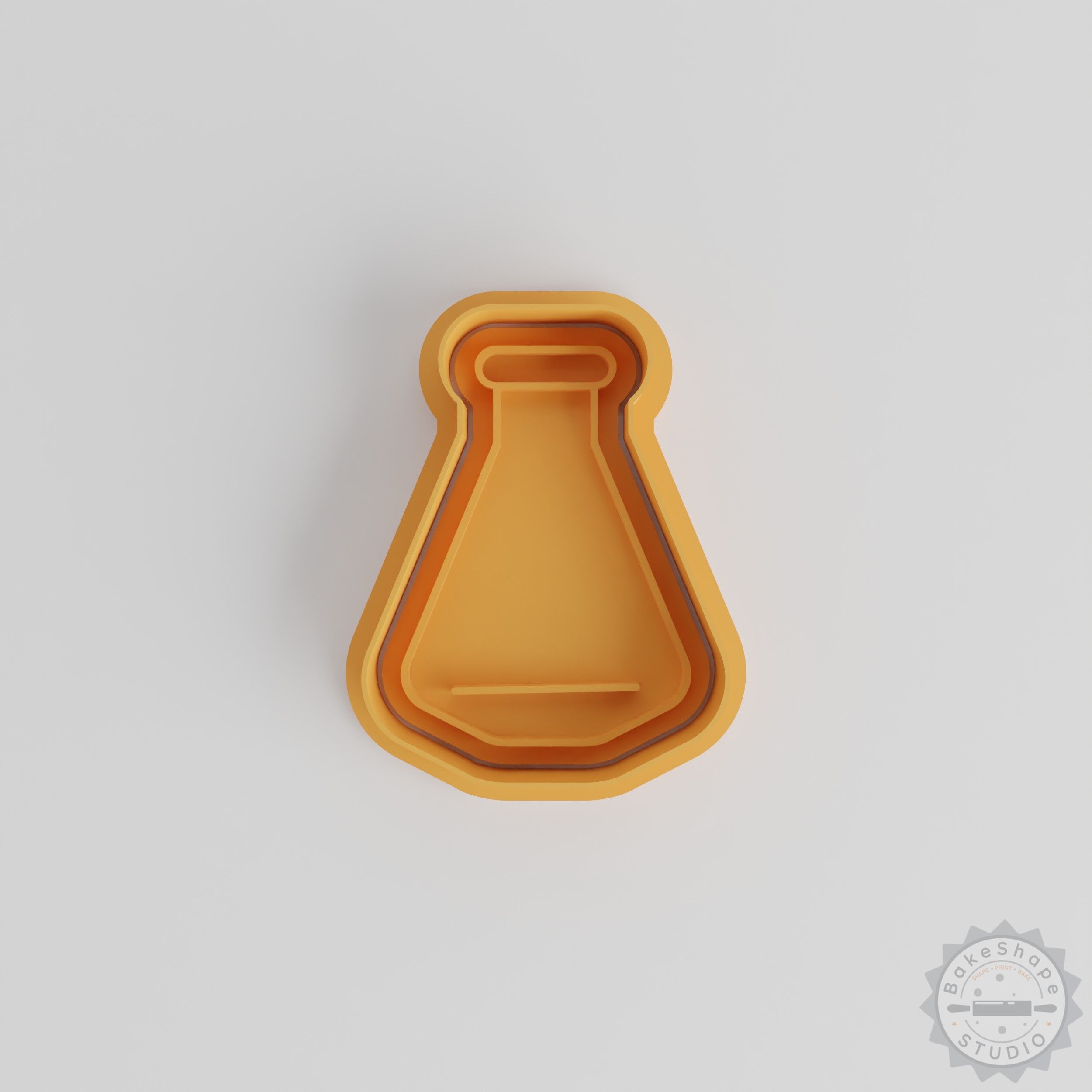 Science Shape Cookie Cutter & Stamp Set, 6-Piece Beaker Chemistry, Fondant Decor