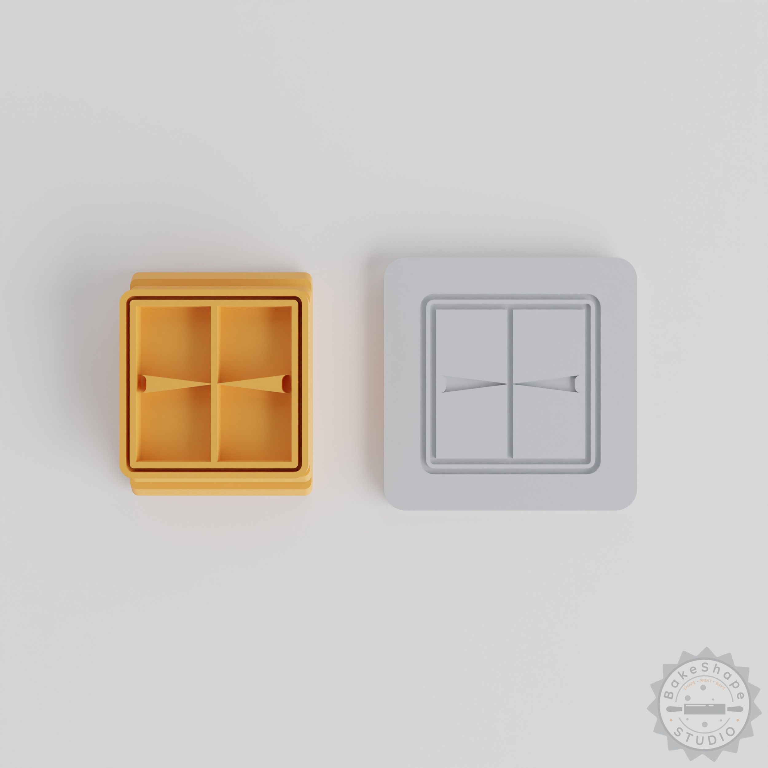 Window Stamp Tile Set, 5 Sizes, for Clay, Cookies, Fondant, Building and Home Design