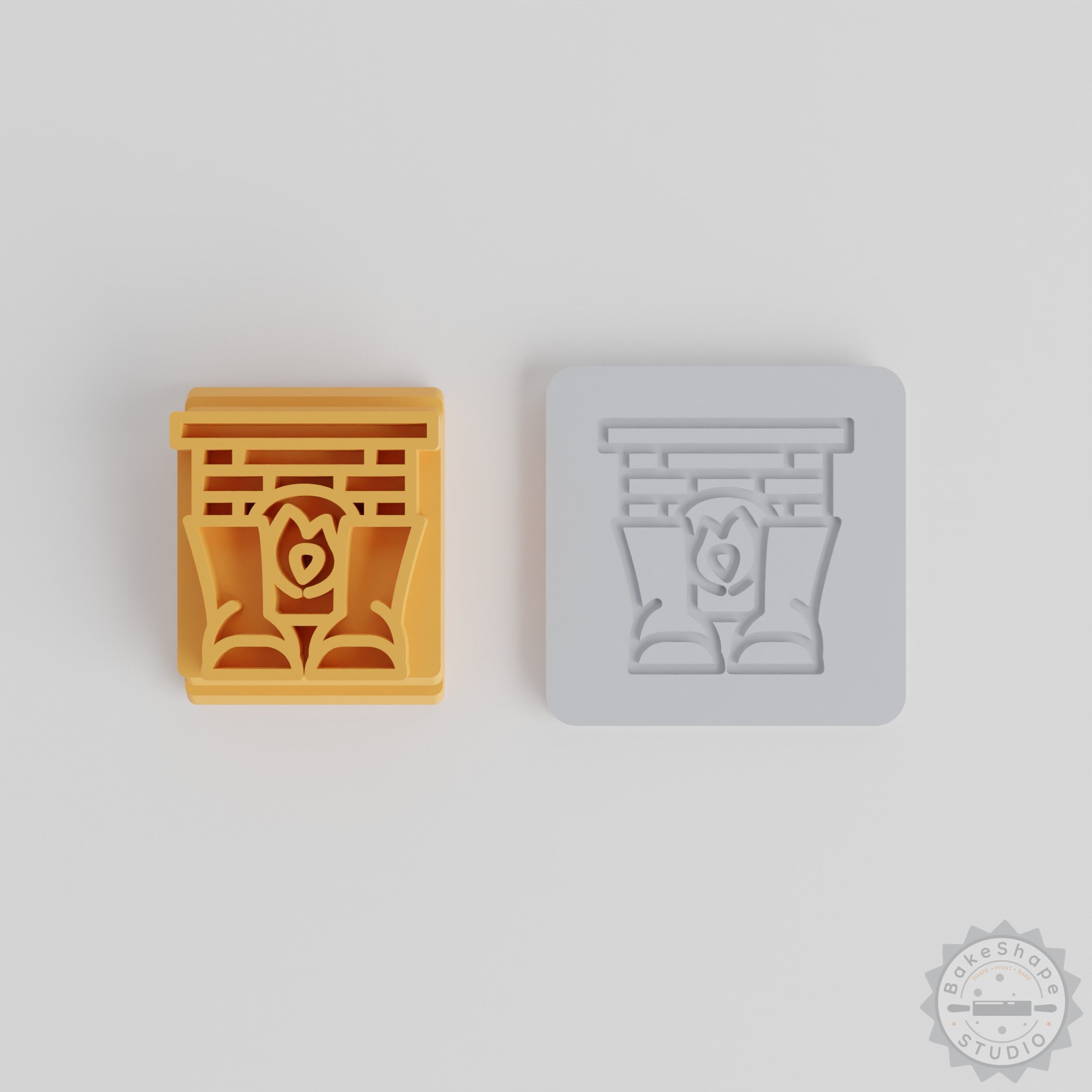 Feet Stamp Tile Set, 5 Motif Sizes for Clay & Cookies, Ideal Baking Decoration Tool