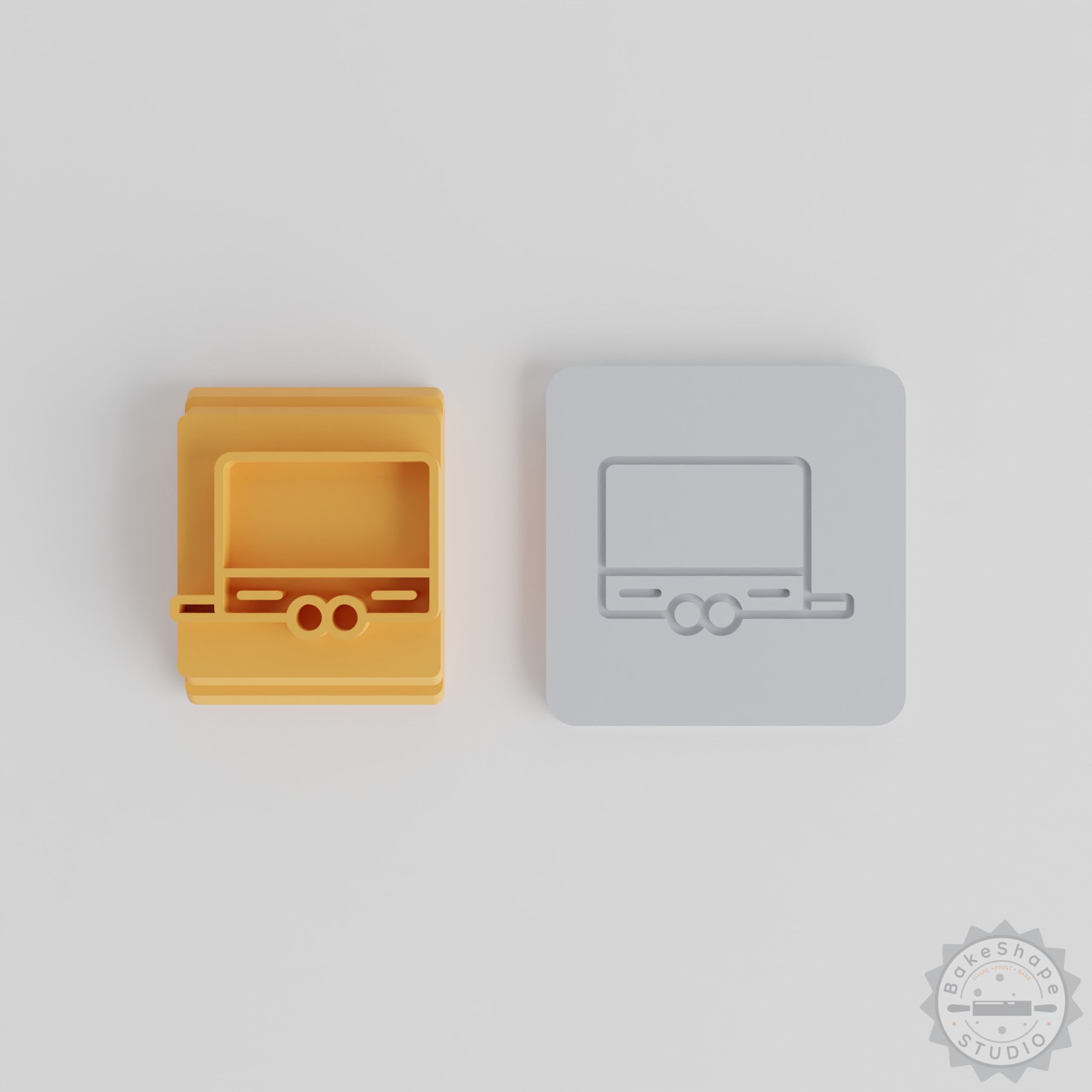 Trailer Stamp Tile Set, 5 Motif Sizes, Clay & Cookie Craft Tool Collection