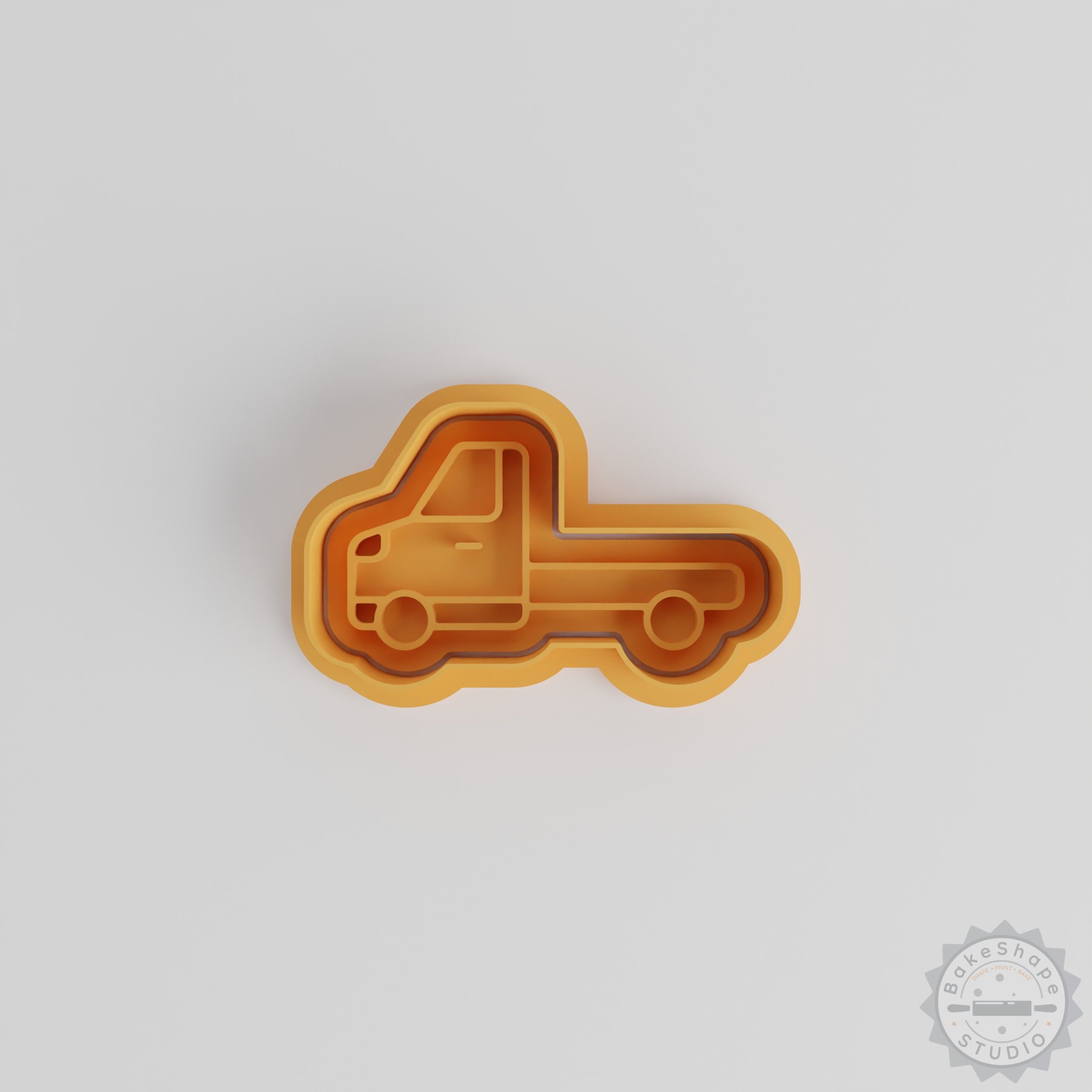 Truck Caddy Cookie Cutter and Stamp Set, 6 Pieces, S/M/L Sizes, Ideal for Baking and Fondant
