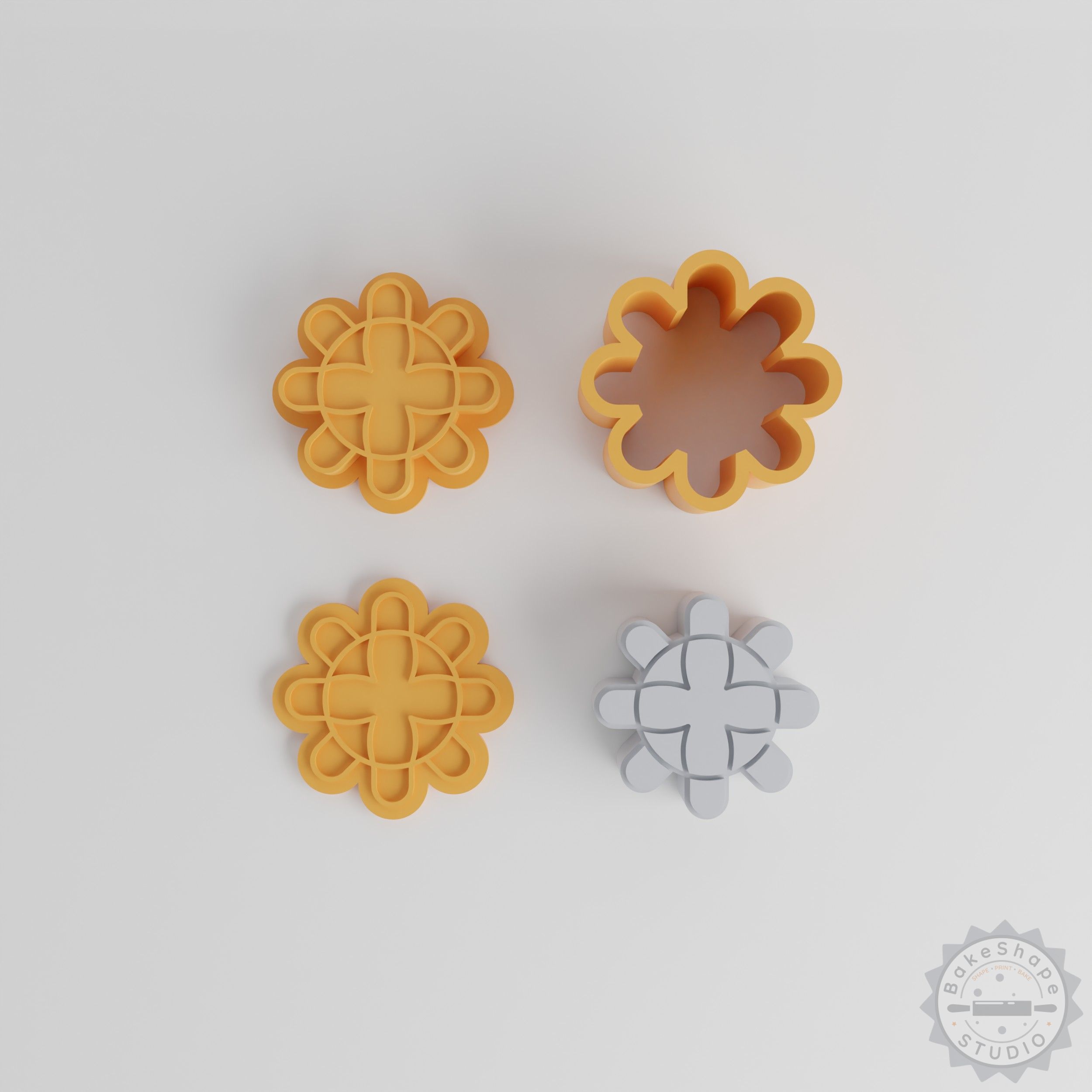 Mandala Bath Bomb Mold Set, 12-Piece Geometric Ornament, Artistic Circle Design, Multiple Sizes