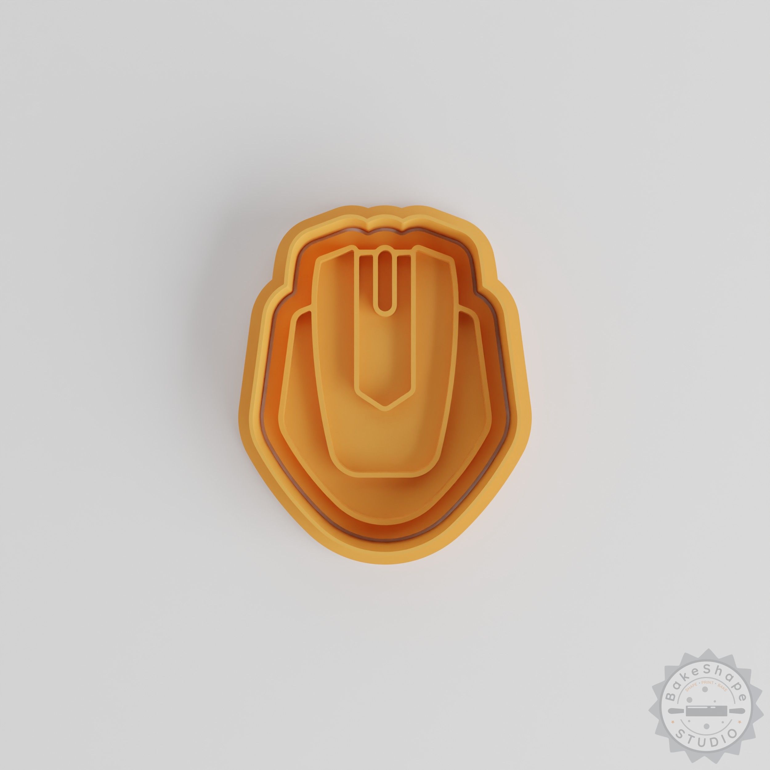 Gaming Mouse Shape Cutter & Stamp Set, 6-Piece, Perfect for Cookies & Fondant, S/M/L