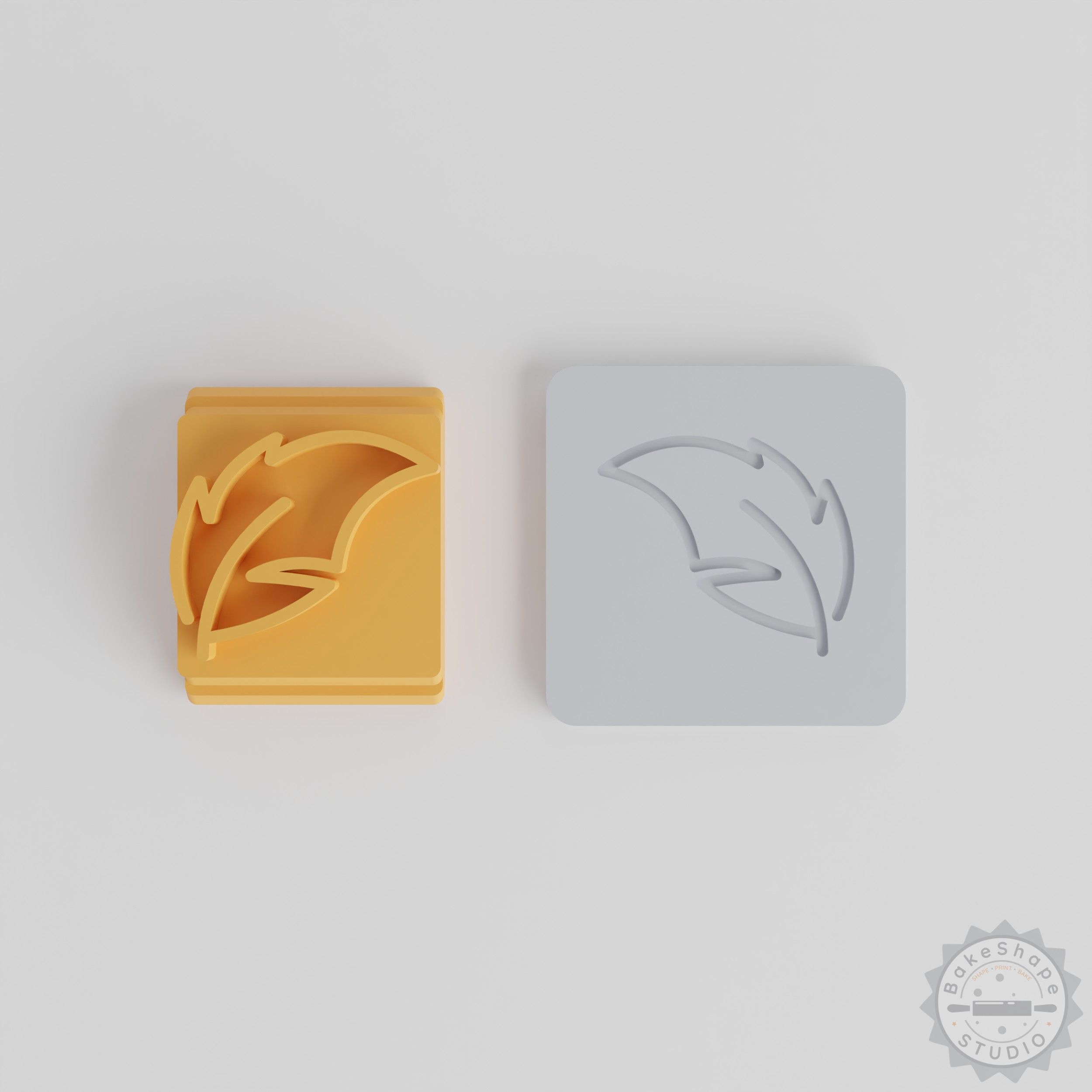 Leaf Stamp Tile Set, 5 Sizes 20-40mm, Perfect for Clay, Cookies & Fondant Molding