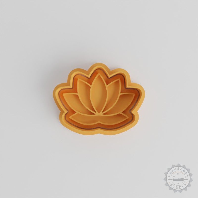 Lotus Shape Cutter and Stamp Set, 6-Piece Cookie and Fondant Decorating Tools, S/M/L Sizes, Sacred Flower Design