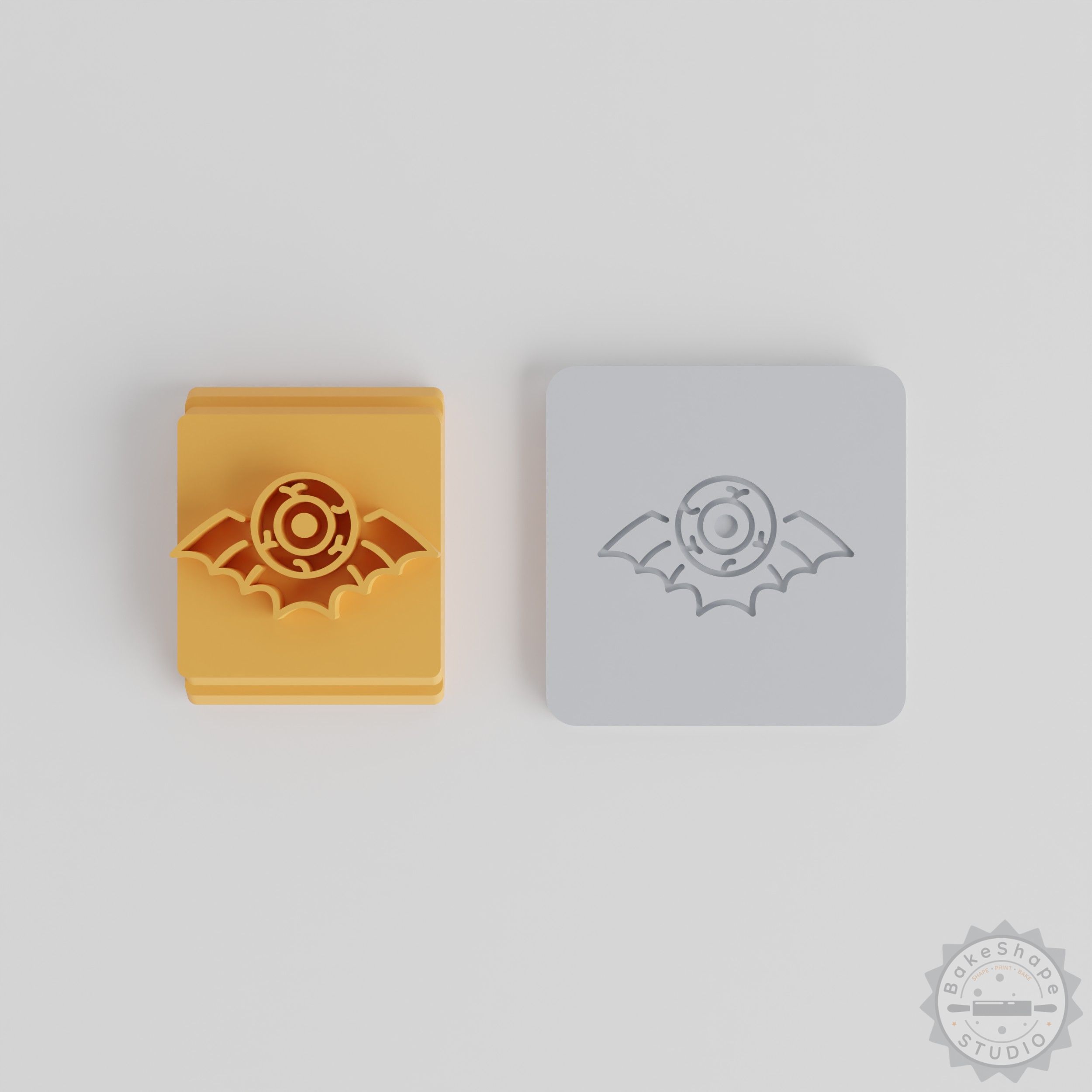 Bat Eyeball Stamp Tile Set, 5 Sizes for Clay, Cookies, Fondant, Perfect Halloween Craft Tool