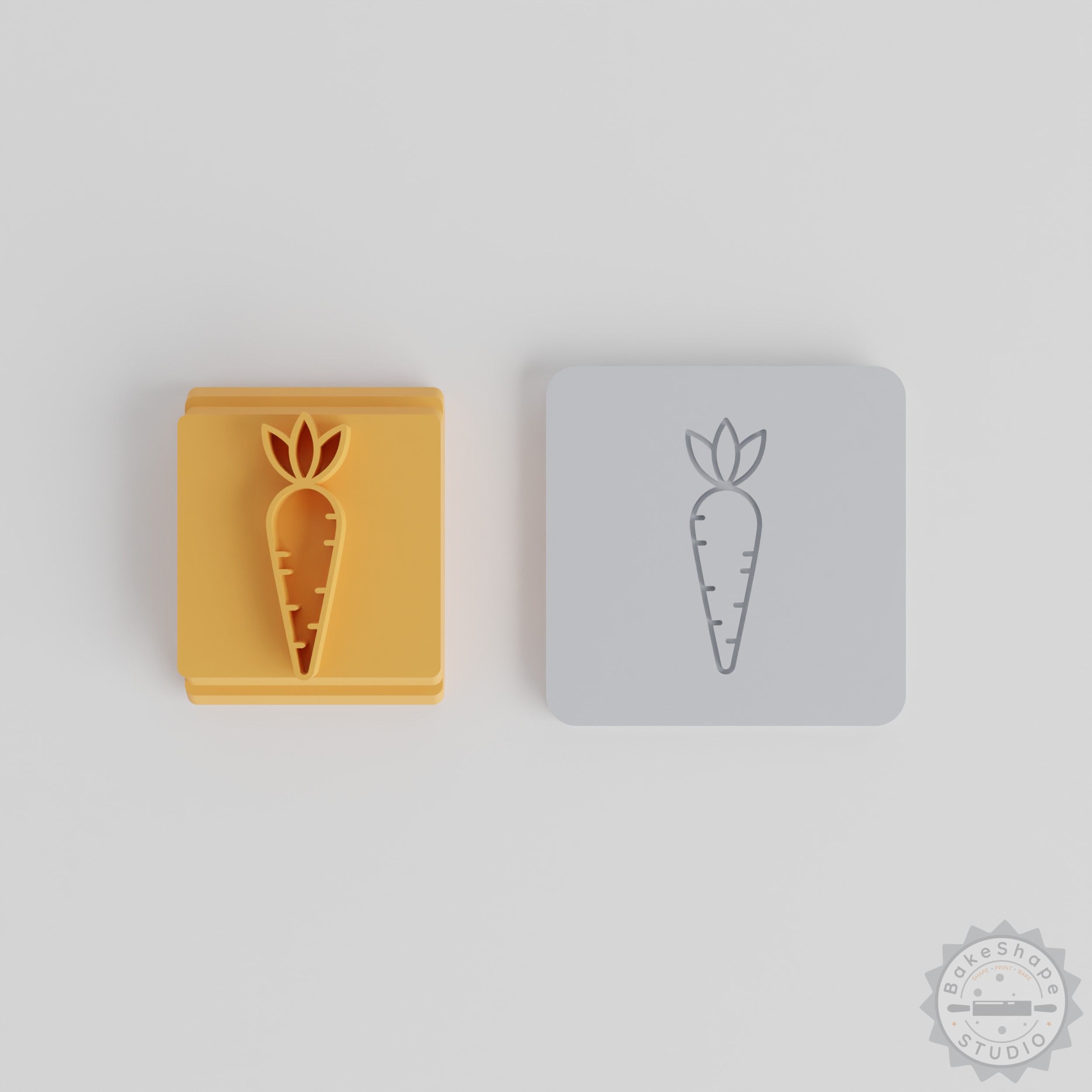 Carrot Stamp Tile Set for Clay, Cookie, Fondant Crafts with 5 Motif Sizes