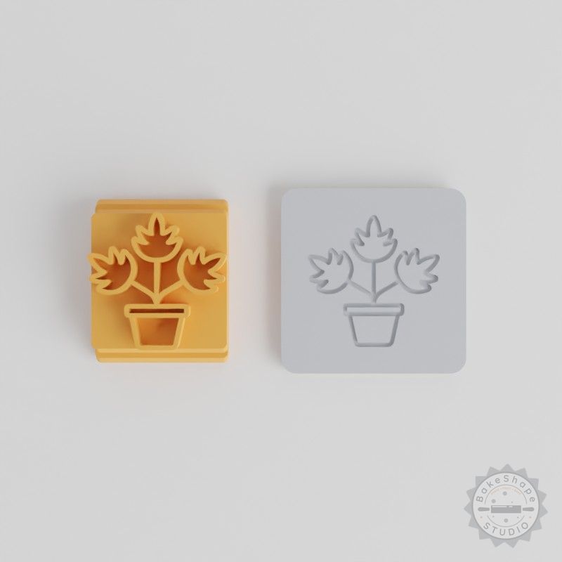 Leaf Plant Stamp Tile Set, 5 Sizes for Clay, Cookies, Fondant, Perfect for Gardening and Crafts