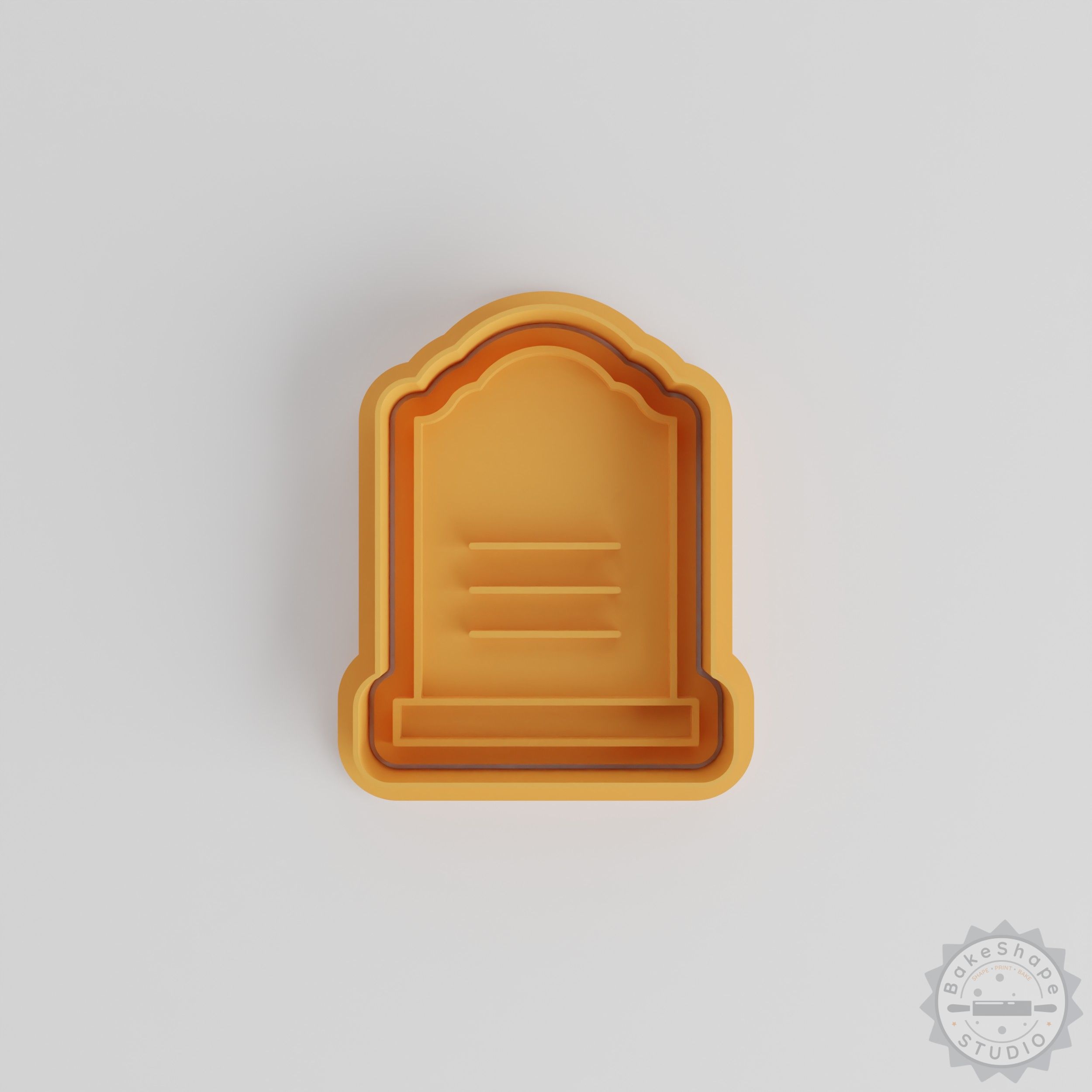 Tombstone Cookie Cutter Set, 6-Piece Halloween Graveyard Fondant Stamps, S/M/L Sizes