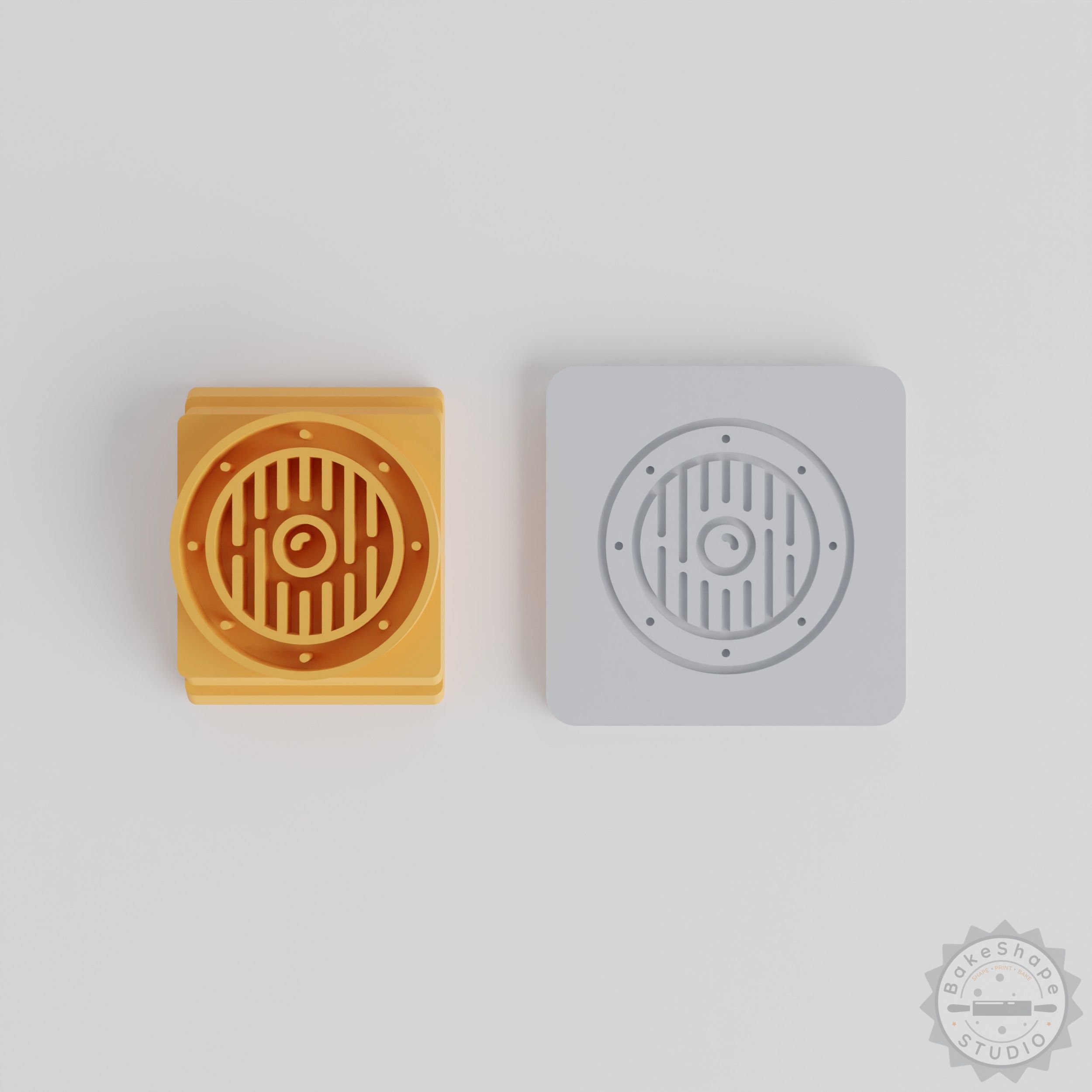 Sheild Stamp Tile Set, 5 Sizes for Clay, Cookies, Fondant, Shield Design