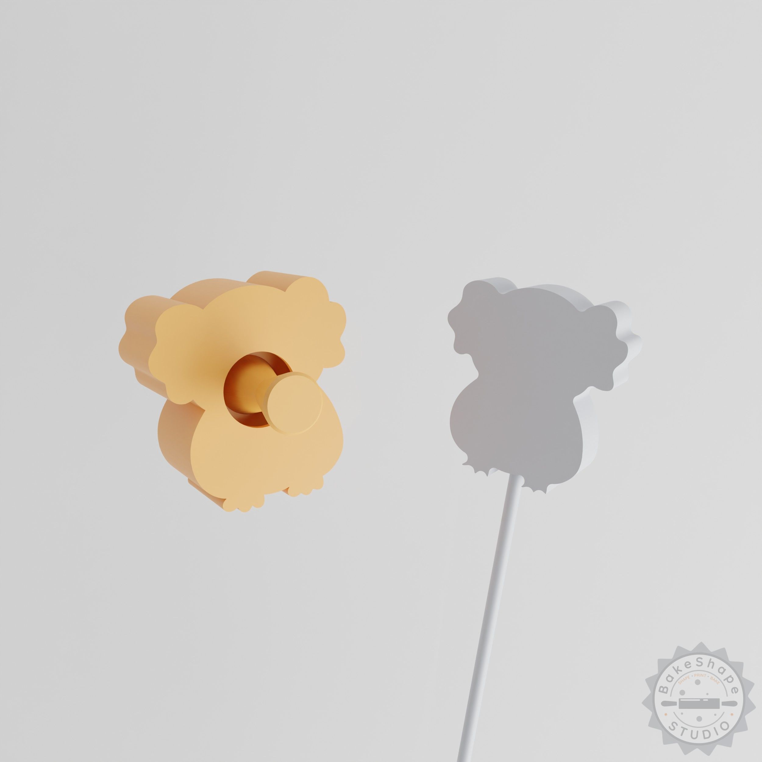Koala Cake Pop Mold Set, Cute Wildlife Animal Baking 2-Piece Kit