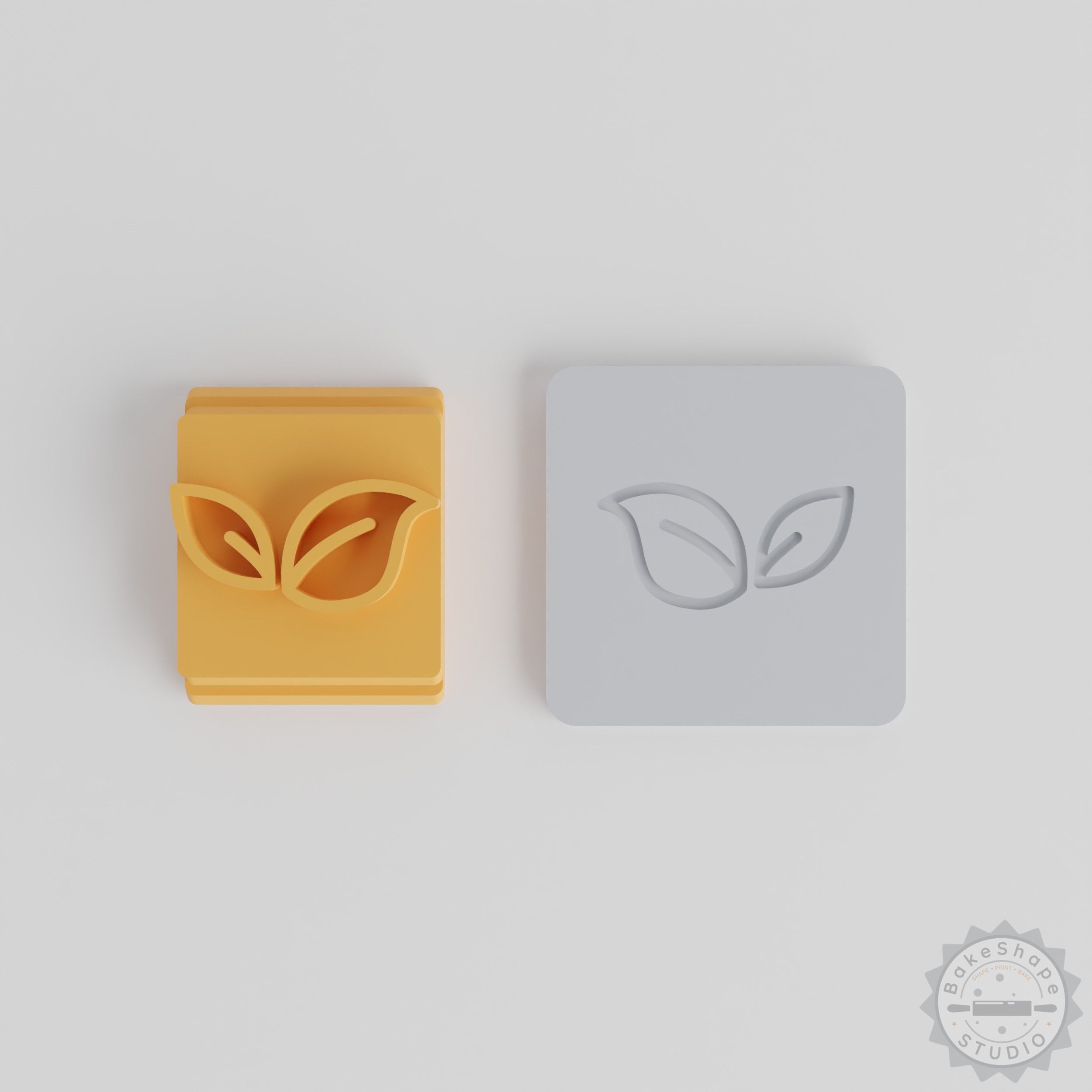 Leaf Stamp Tile Set, Perfect for Clay and Cookies, 5 Sizes 20-40mm, Versatile for Fondant and Soft Materials