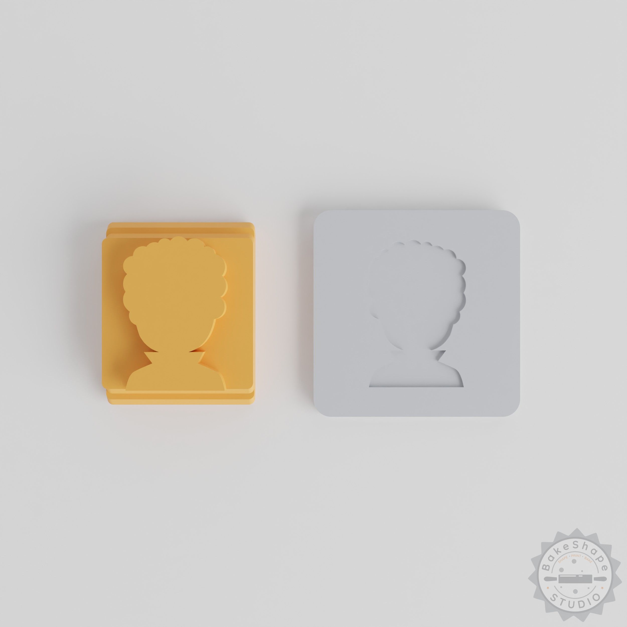 Human Clay Stamp Tile Set, 5 Motif Sizes for Cookies, Fondant, Soft Materials