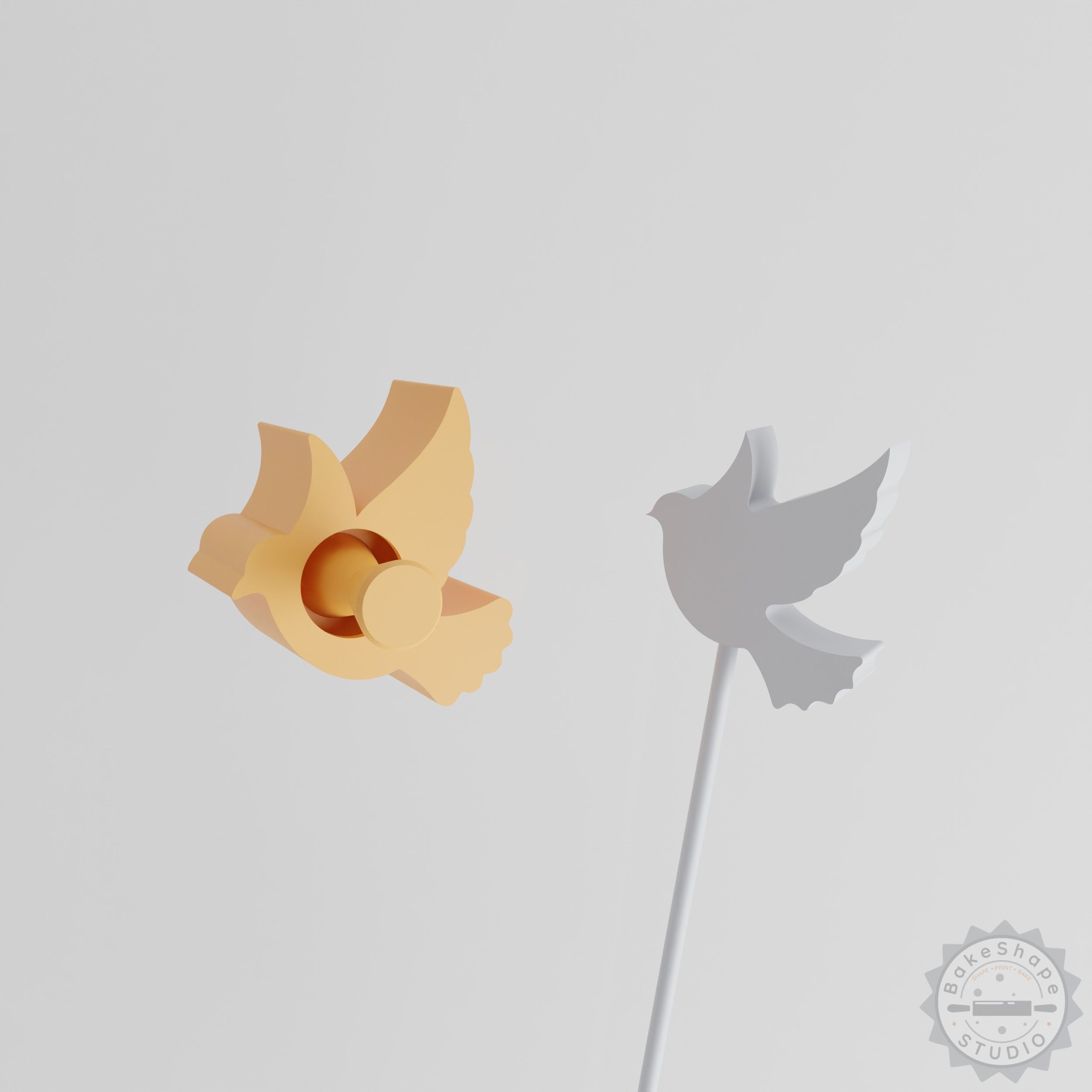 Dove Cake Pop Mold Set, 2-Piece Peace Bird, Spirituality-Inspired Design