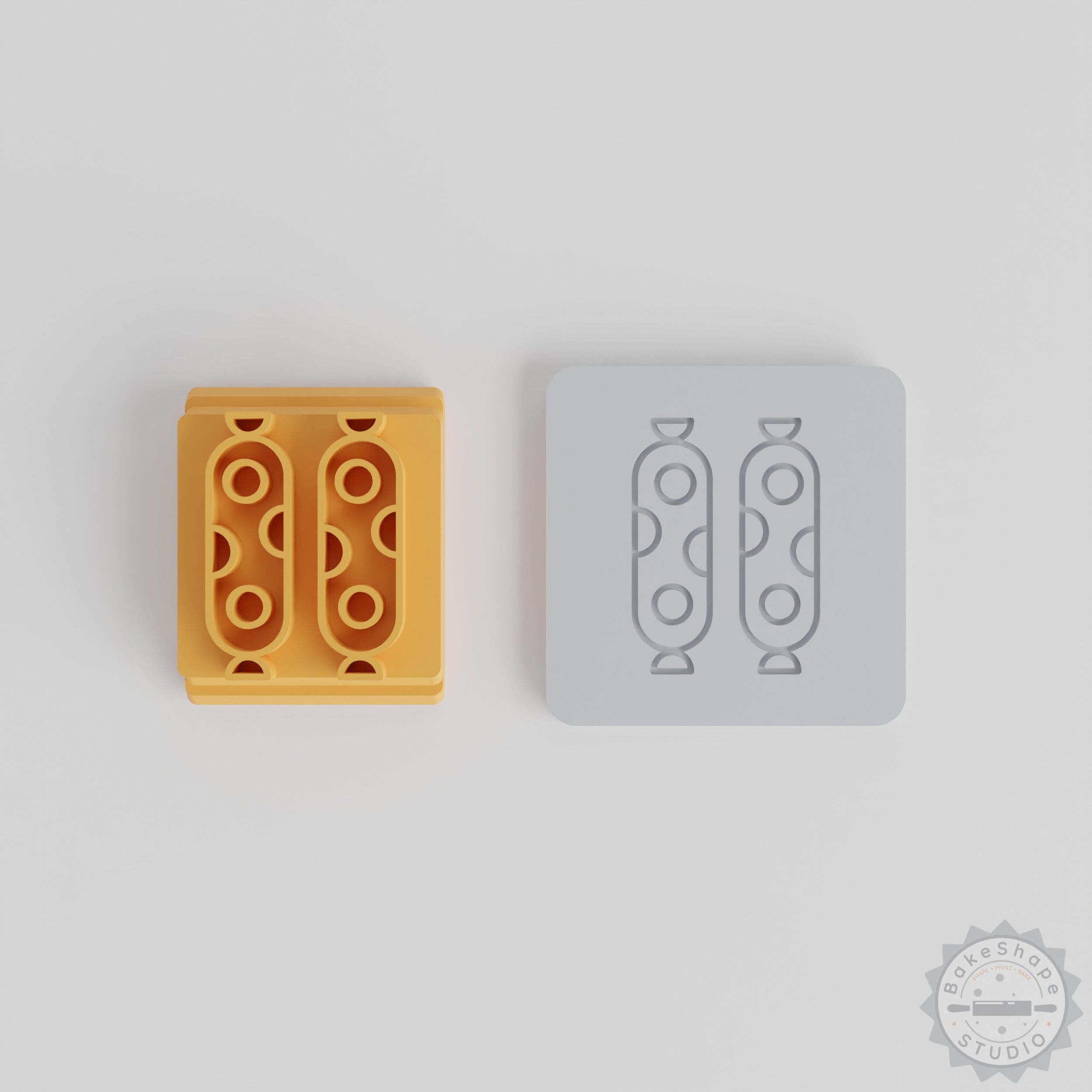 Kransky Festive Sausage Stamp Set, 5 Sizes for Clay, Cookies, Fondant & More