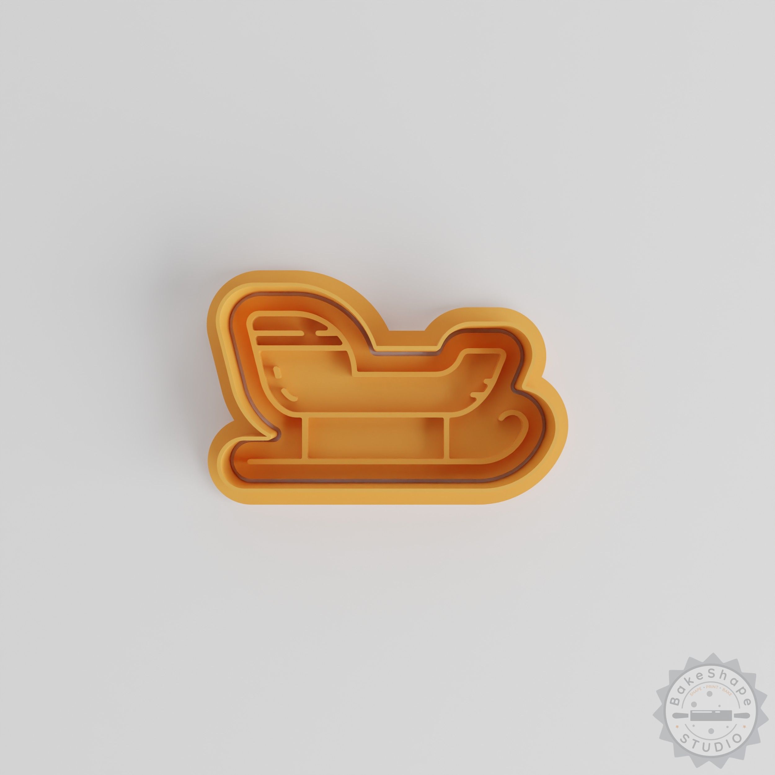 Christmas Sleigh Cookie Cutter & Stamp Set, Holiday Baking, 6 Pieces, S/M/L Sizes