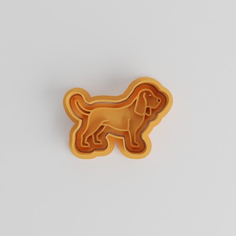 Bloodhound Cookie Cutter and Stamp Set, 6-Piece, Perfect for Cookies and Fondant, S/M/L Animal Tracker Design