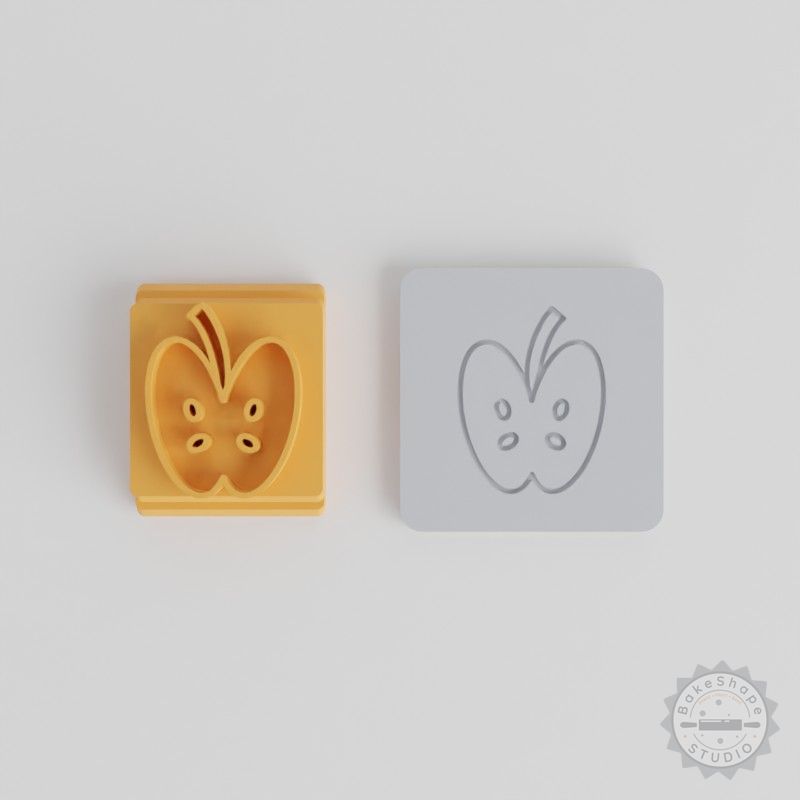 Apple Stamp Tile Set for Clay, Cookies & Fondant, 5 Size Design - 20 to 40 mm
