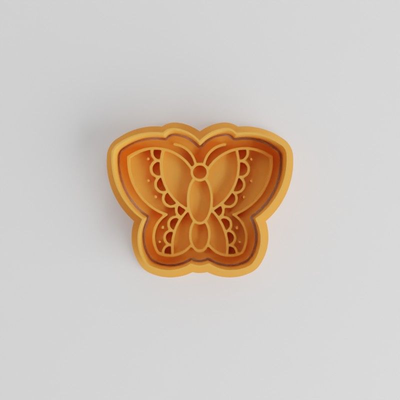 Butterfly Shape Cutter and Stamp Set, Perfect for Cookies, Fondant, 6-Piece Pack with S/M/L Sizes
