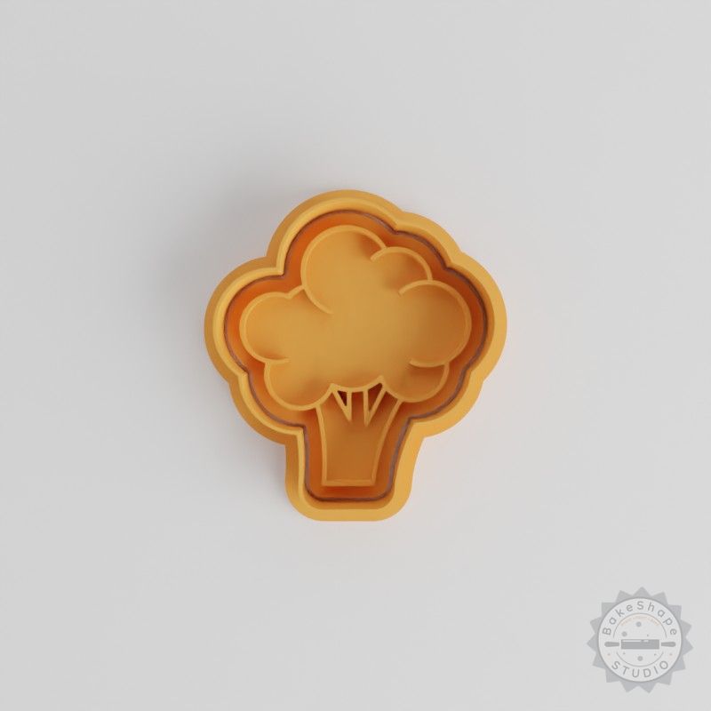 Broccoli Cookie Cutter and Stamp Set, Shapes Fondant, 6-Piece Baking Tool Collection
