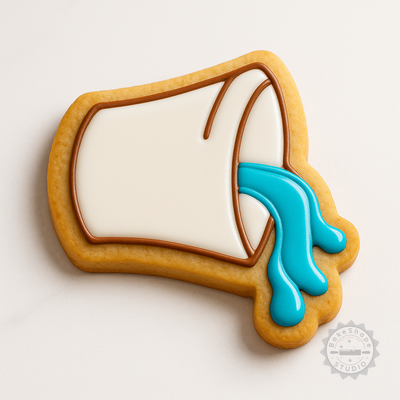 Decorated example 1 of Aquarius Zodiac Cookie Cutter Set, Astrology Stamp, Horoscope Sign, 6-Piece Fondant Cutter in S/M/L Sizes