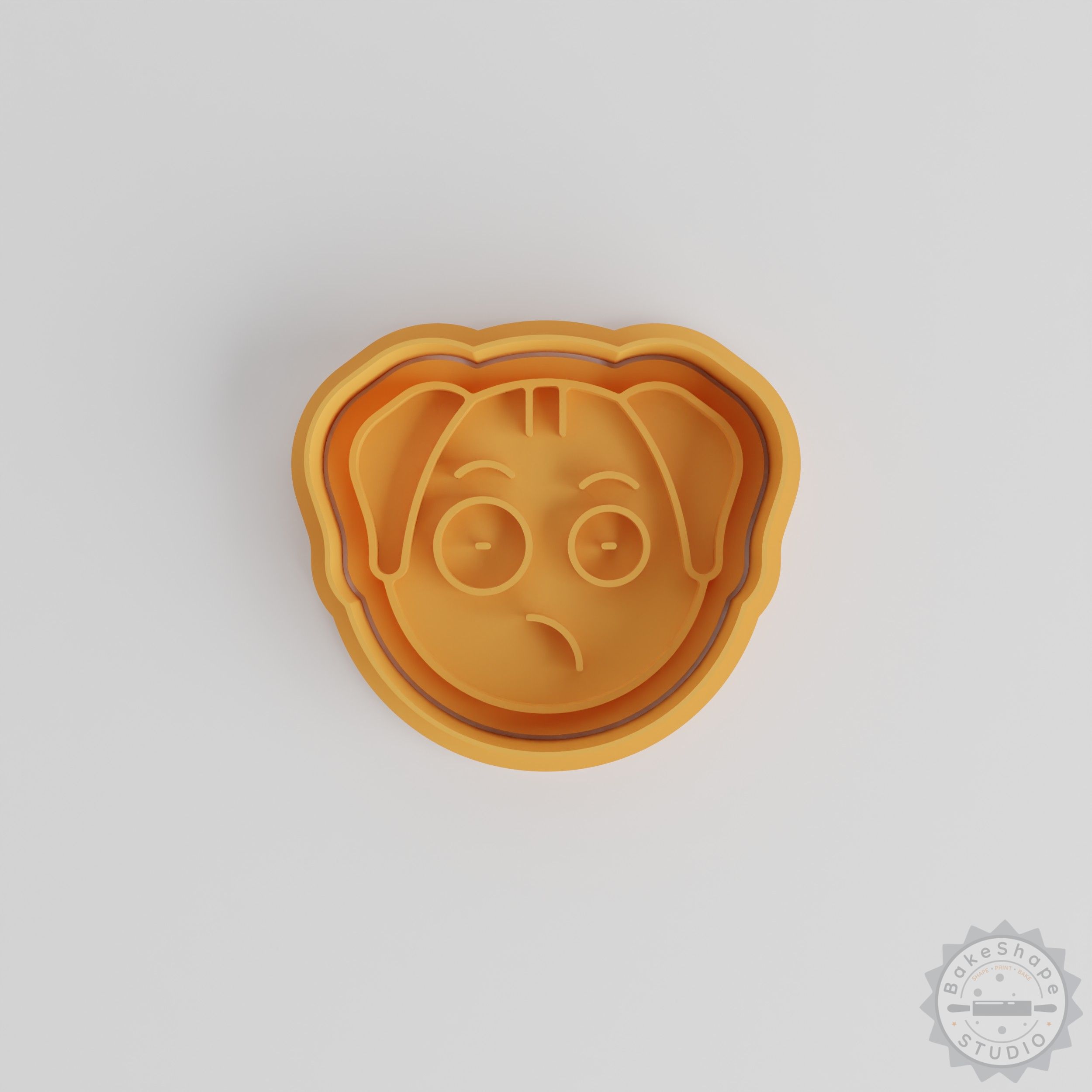 Thinking Dog Shape Cutter Stamp Set, 6 Pieces for Cookies, Fondant, Includes S/M/L Sizes