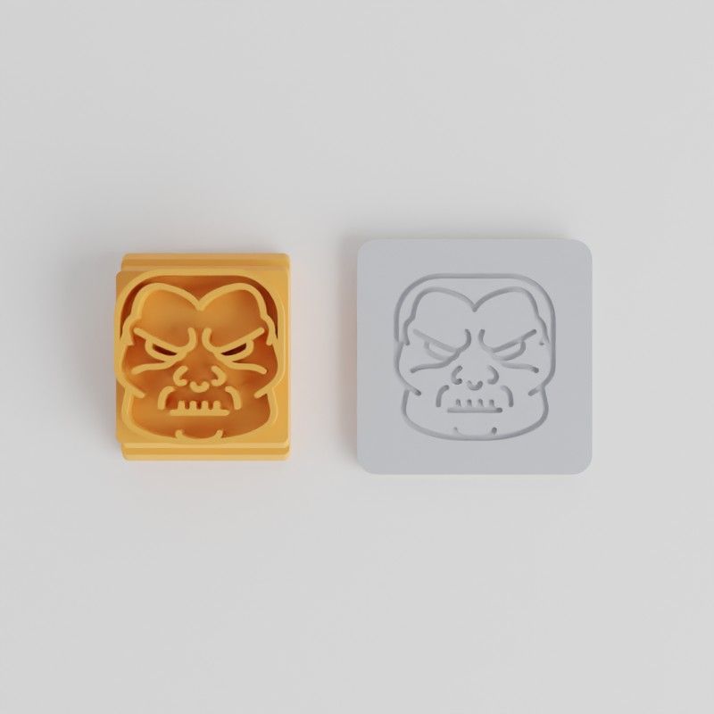 Monster Stamp Tile Set, 5-Piece, for Clay, Cookies, Fondant, Spooky Halloween Designs