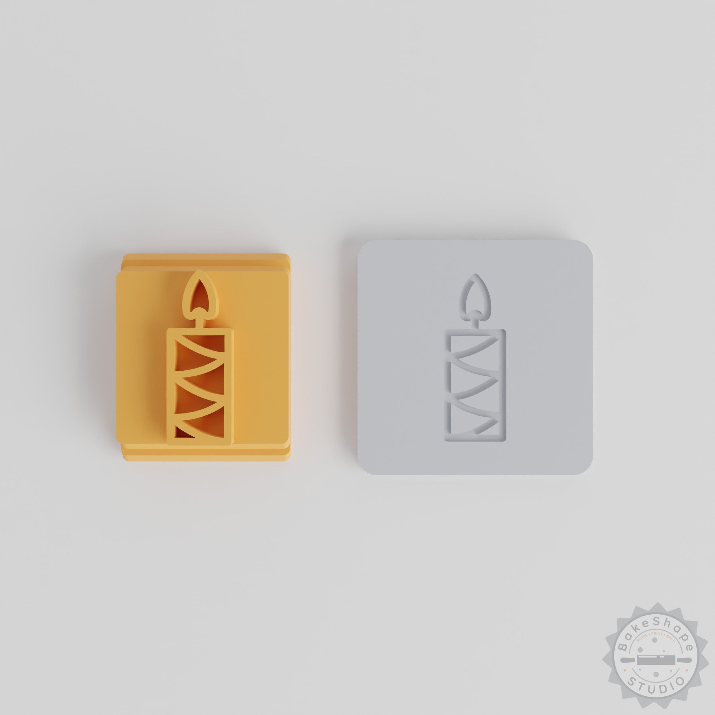 Decorative Candle Stamp Tile Set, 5 Motif Sizes, Perfect for Clay, Cookies, Fondant
