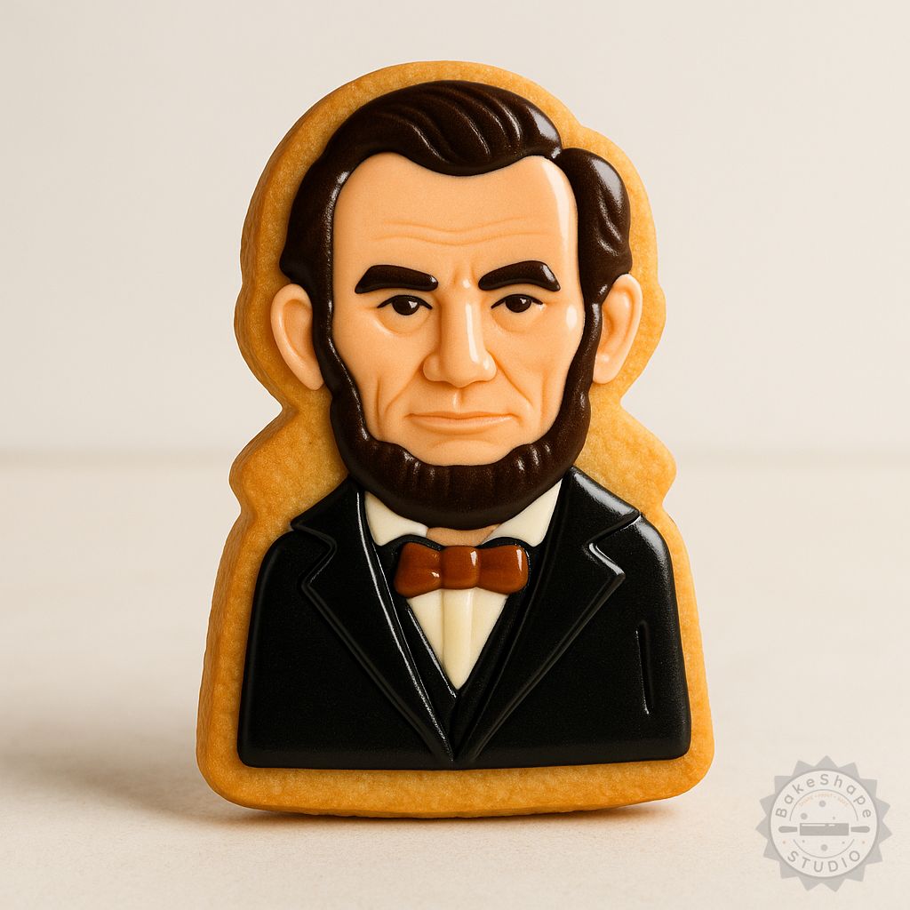 Historic figure cookie cutter and stamp set STL for cookies and fondant baking, in small, medium, and large sizes