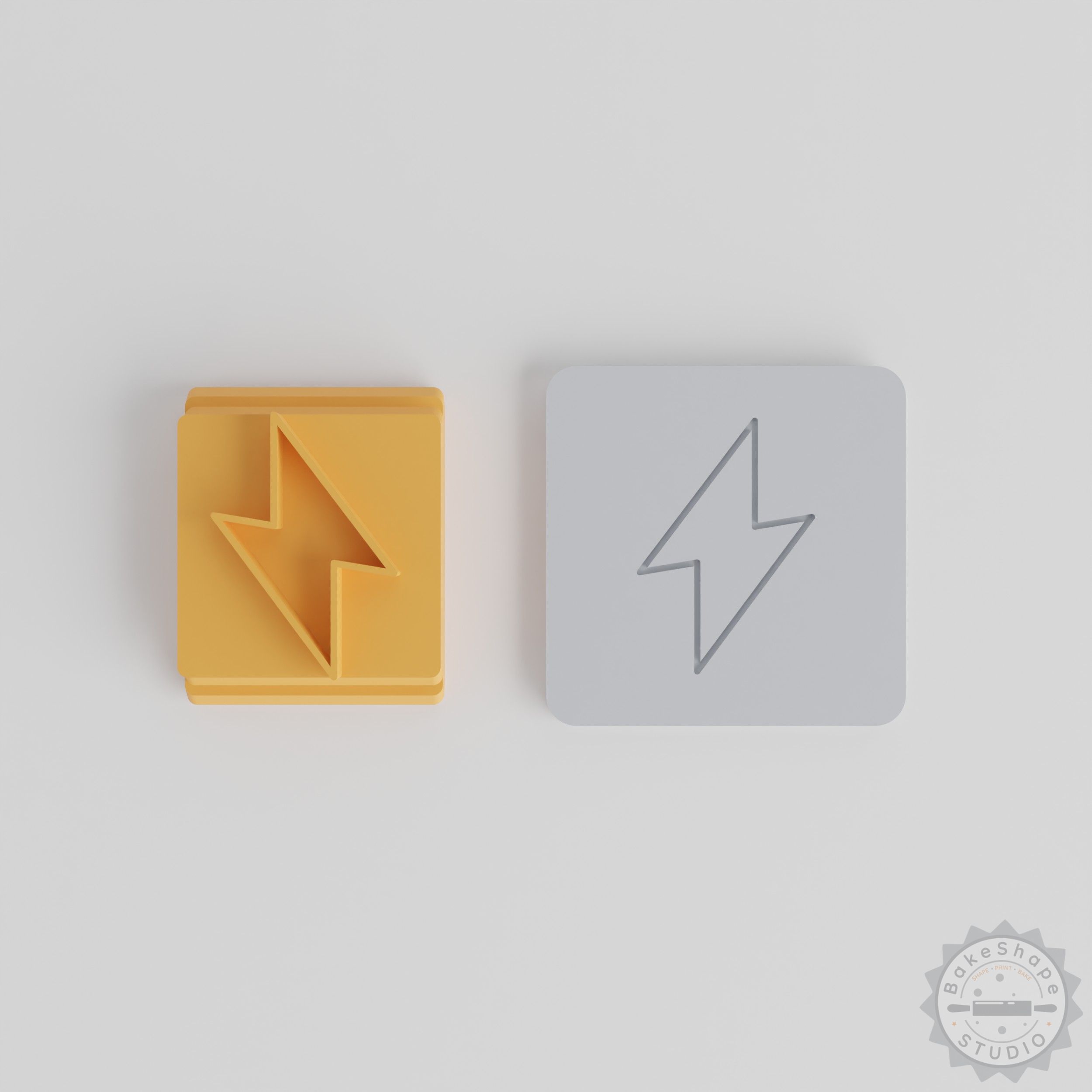 Lightning Bolt Stamp Tile Set, 5 Sizes for Clay, Cookies, Fondant, Fairytale Designs