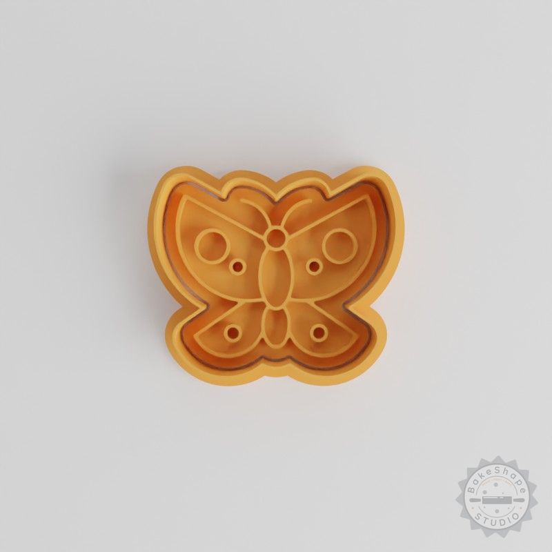 Butterfly Shape Cutter and Stamp, 6-Piece Set for Cookies and Fondant, S/M/L Sizes
