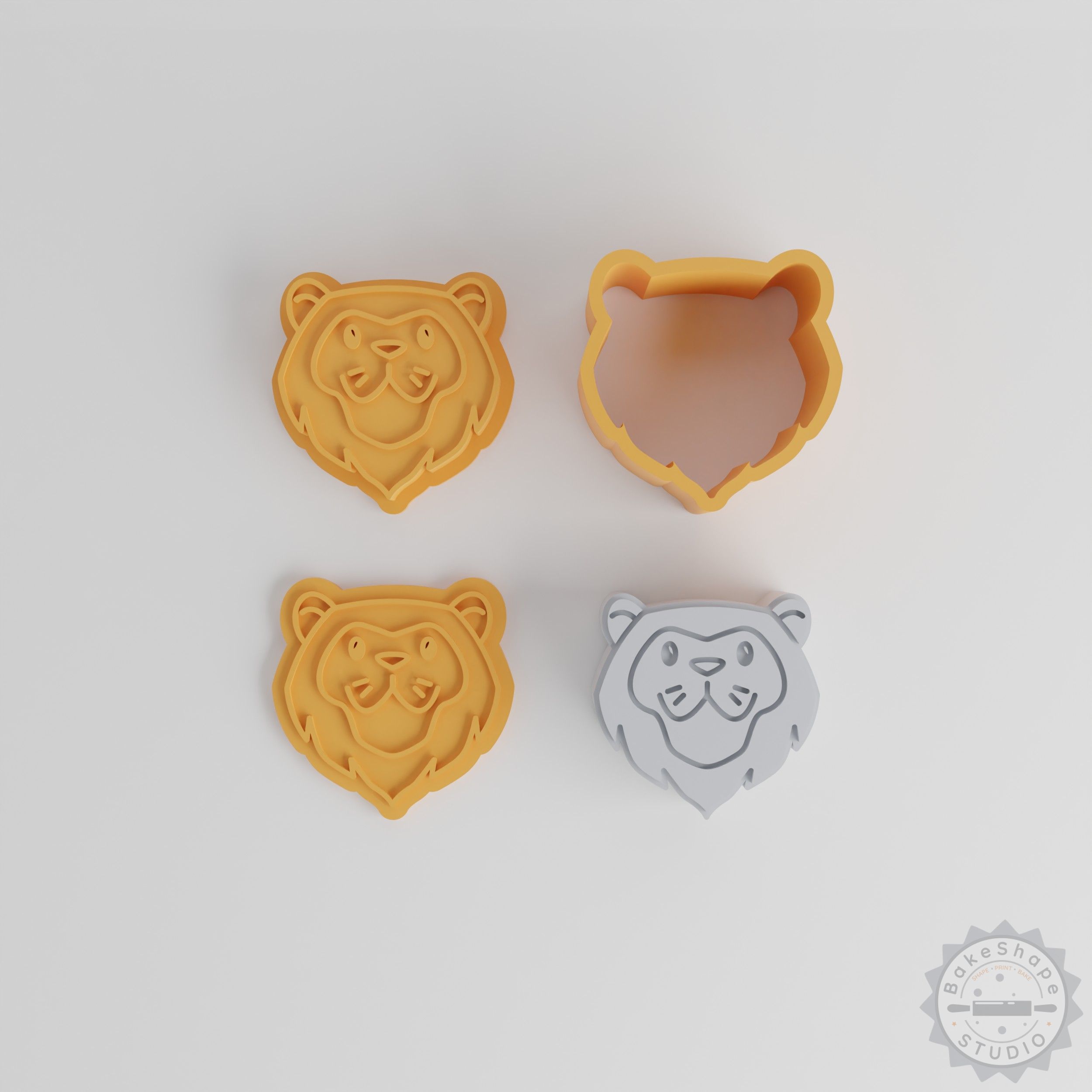 Lion Bath Bomb Mold Set, 12-Piece, Multiple Sizes, Wild Animal Theme Pack