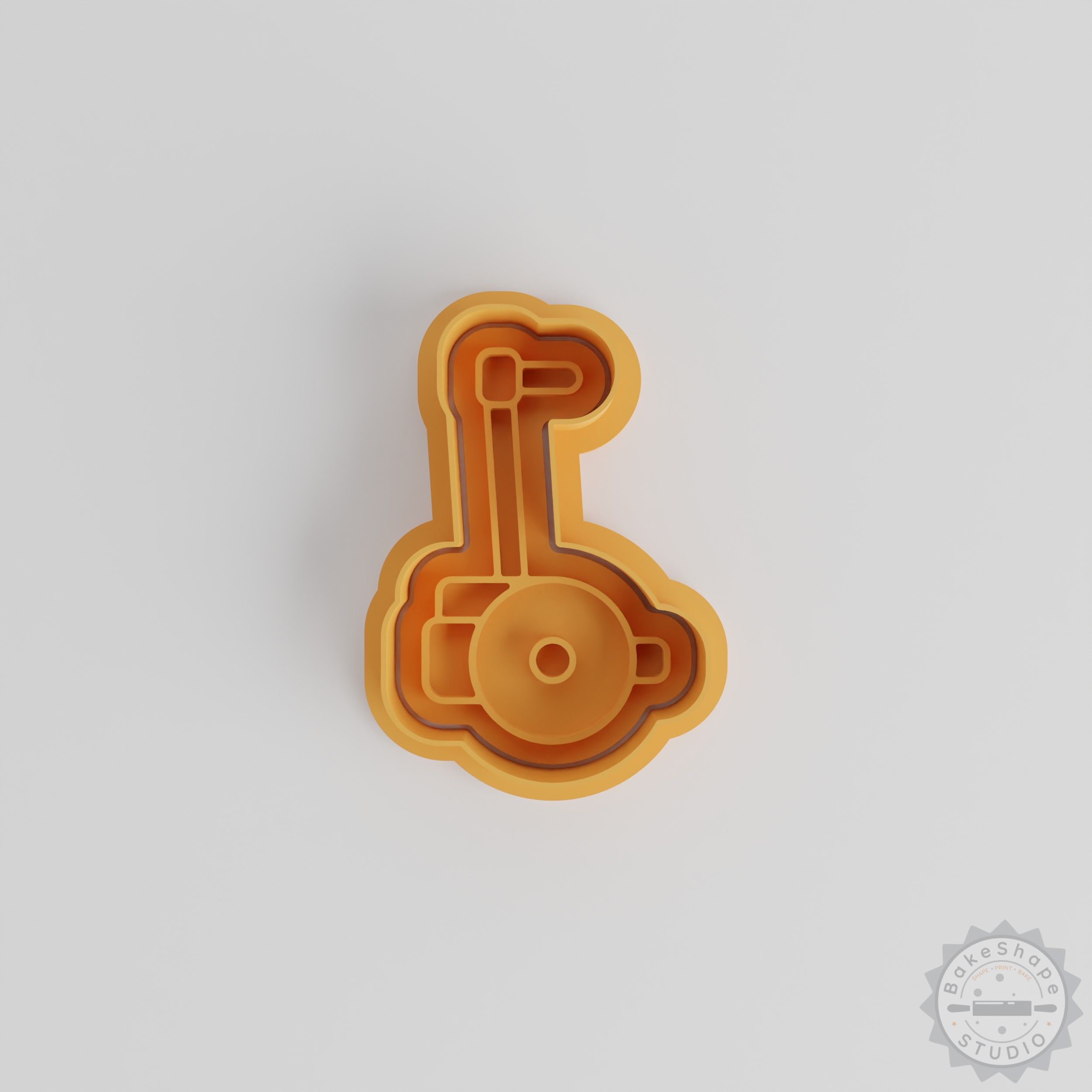 Cookie Cutter & Stamp Set, 6-Piece Segway Shape, Ideal for Cookies & Fondant, 3 Sizes