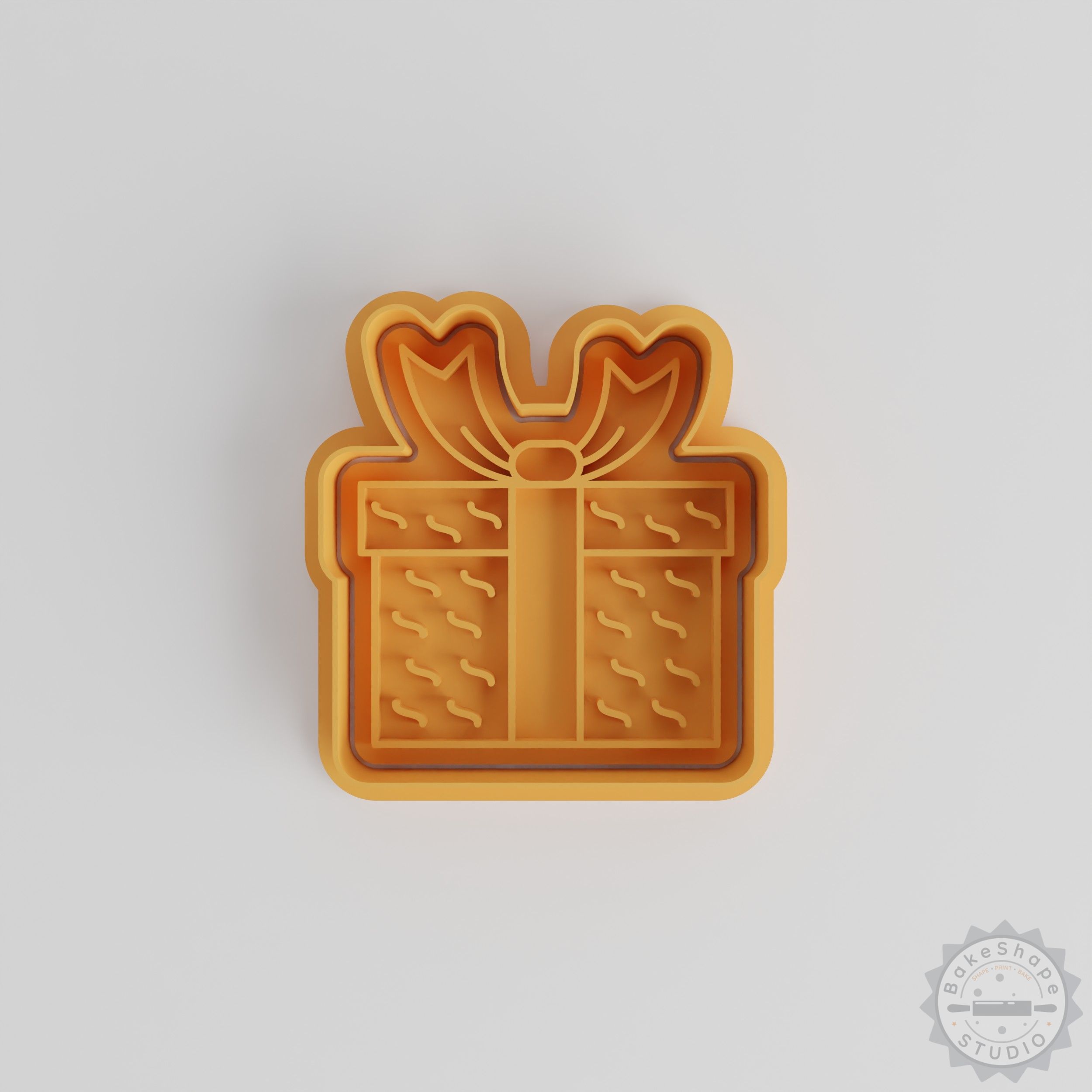 Cookie and Fondant Gift Box Shape Cutter Stamp Set, 6-Piece, Includes 3 Sizes