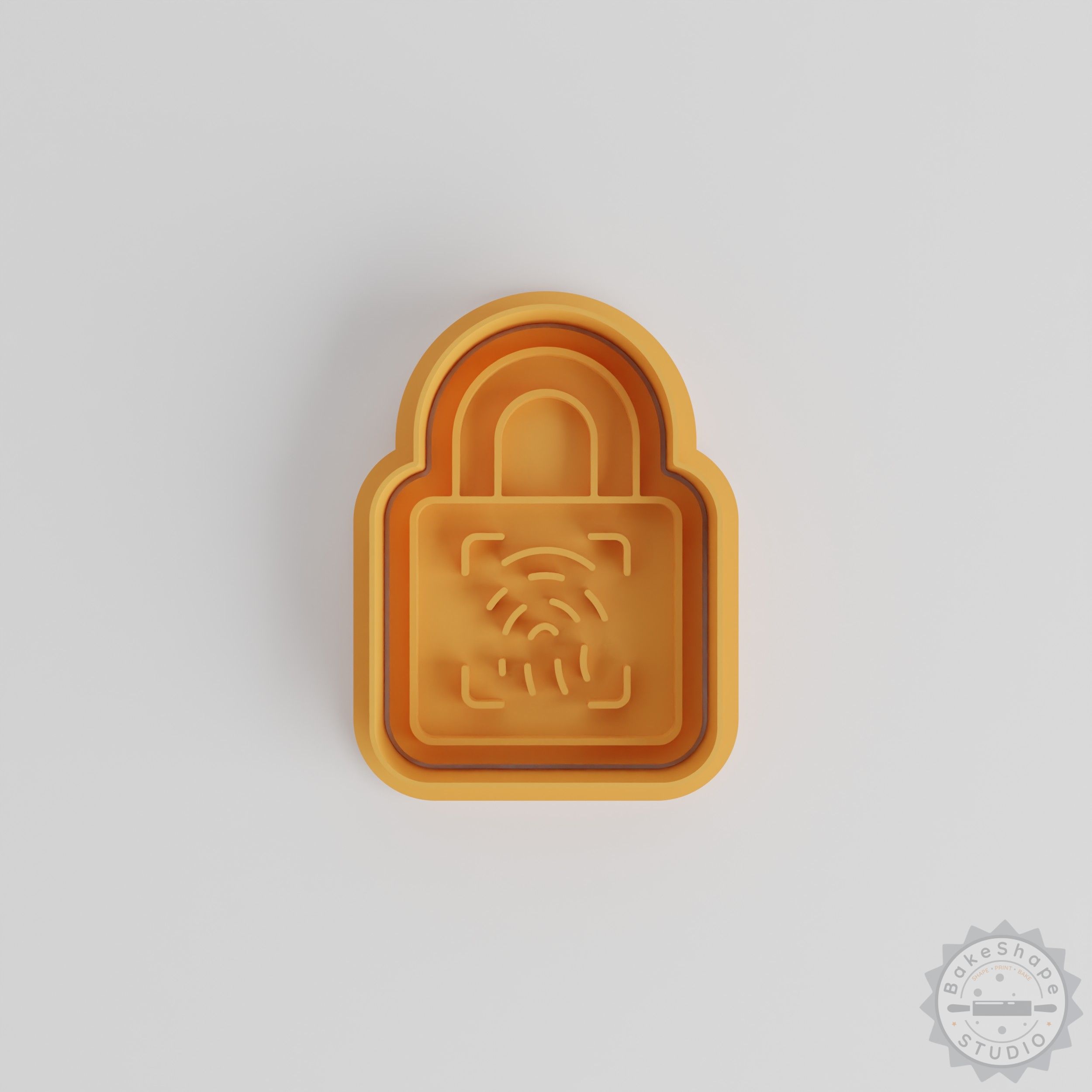 Fingerprint Lock Set, Biometric Security with 6 Shape Cutter Stamps for Cookies & Fondant