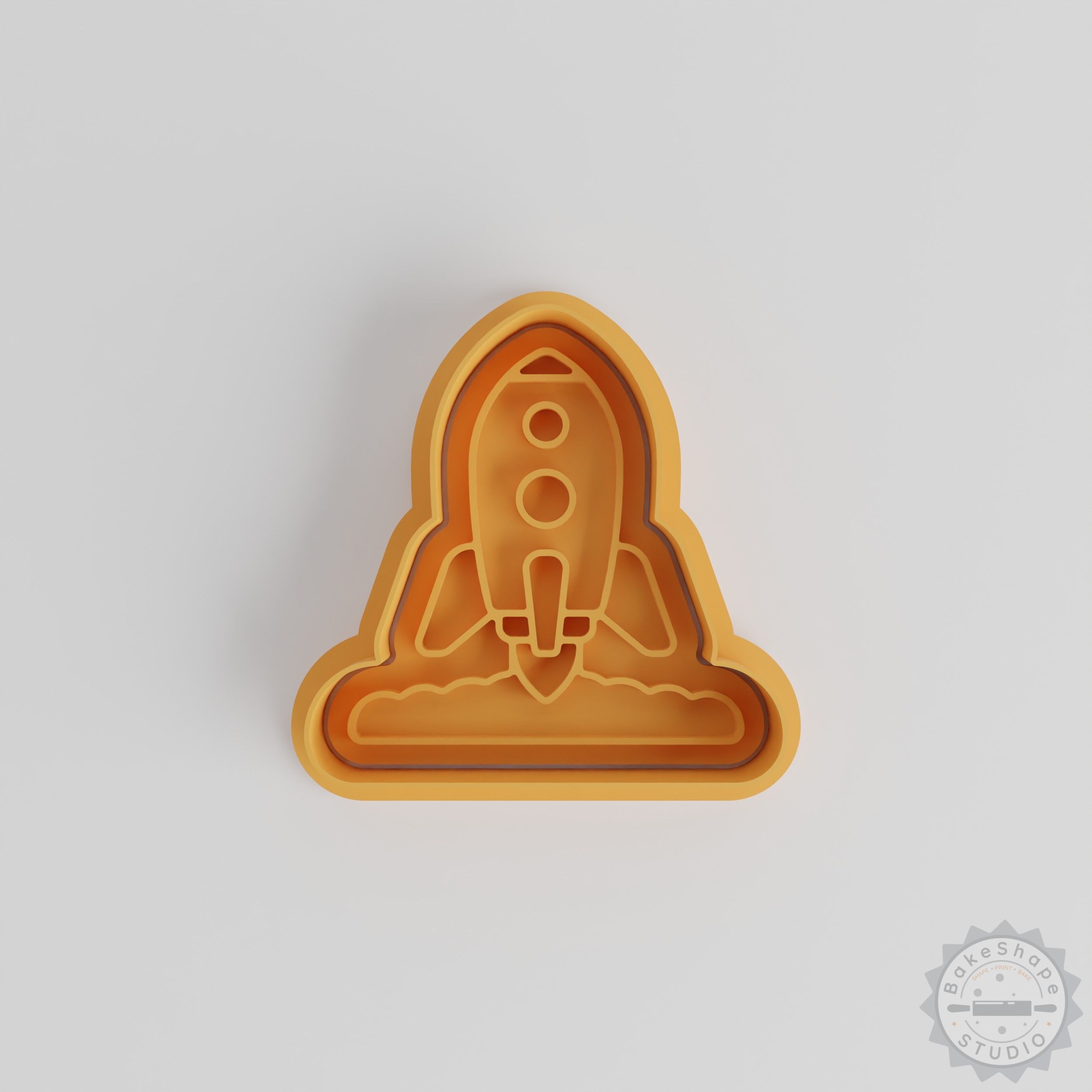 Rocket Launch Cookie Cutter & Stamp Set, Space-Themed Baking Tools, 6-Piece, S/M/L