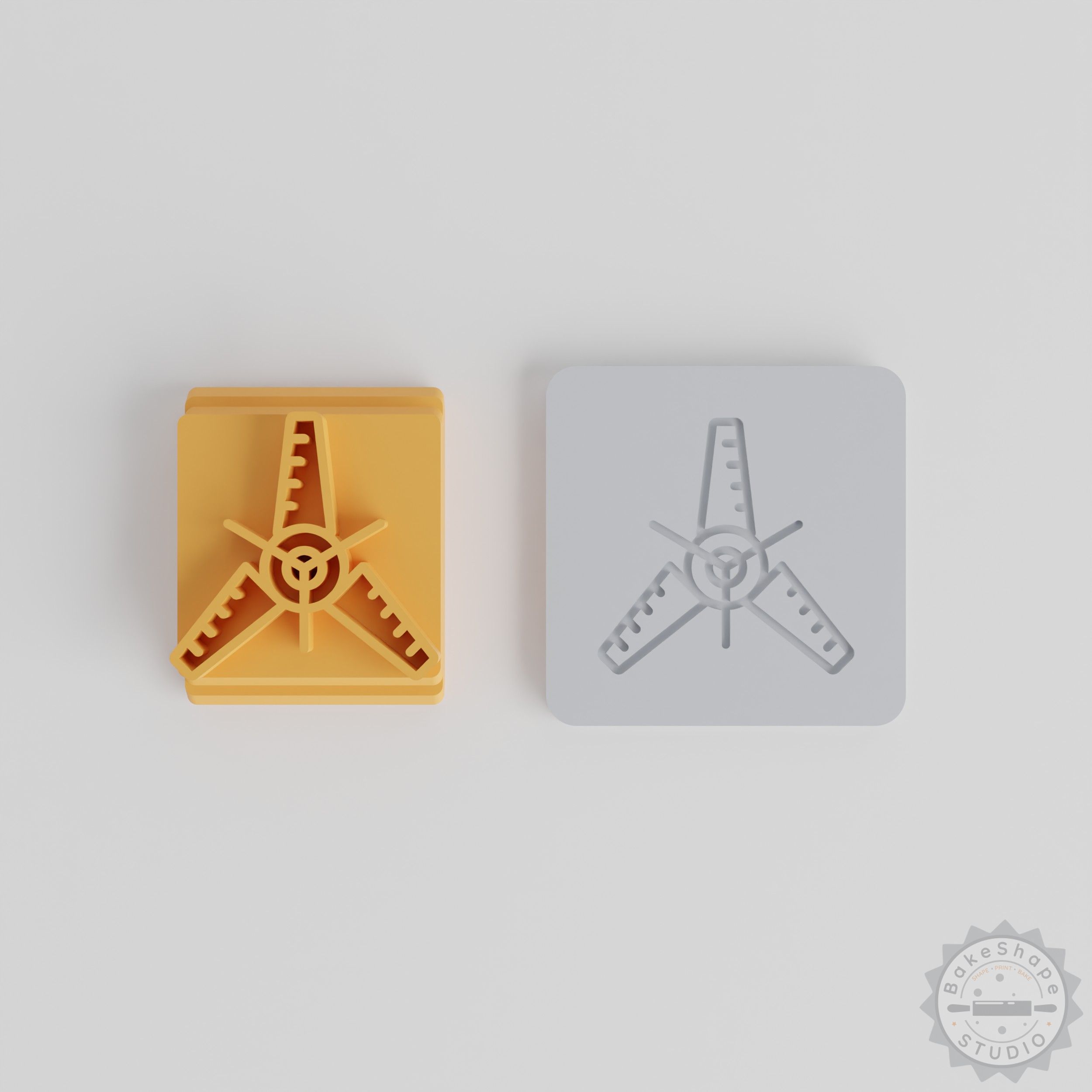 Satellite Stamp Tile Set, Space Orbiter Design, 5 Motif Sizes for Clay, Cookies, Fondant