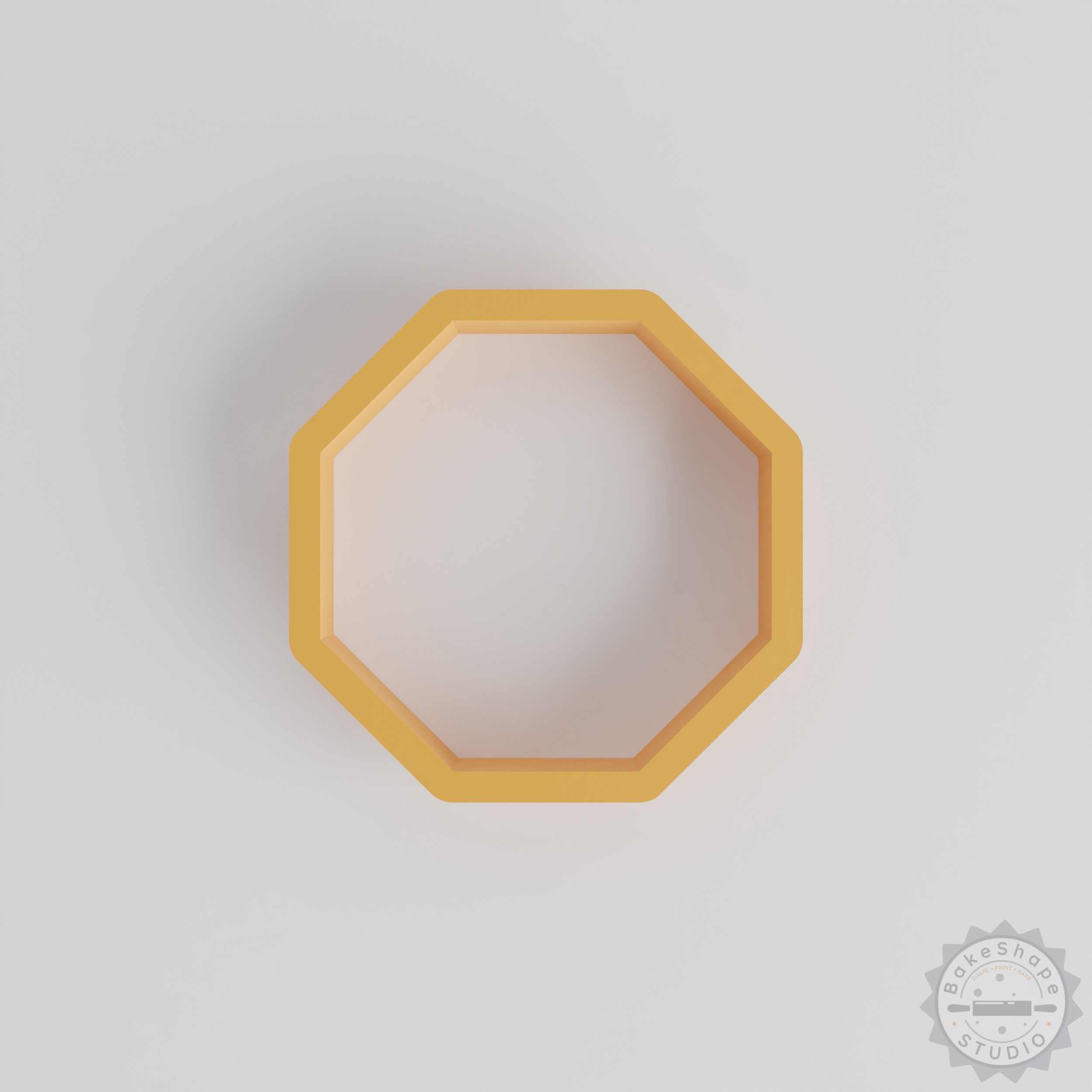 Octagon shape cutter set STL files for 3D printing geometric cookie, fondant, and clay cutters