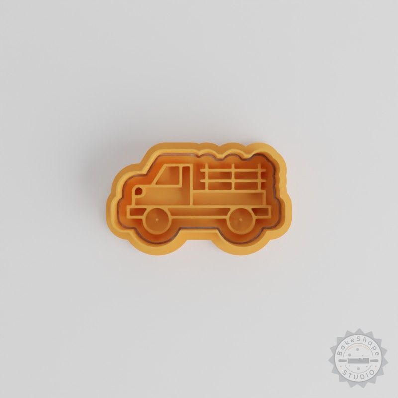 Farm Truck Cookie Cutter & Stamp Set, 6-Piece, S/M/L Sizes, Perfect for Cookies & Fondant