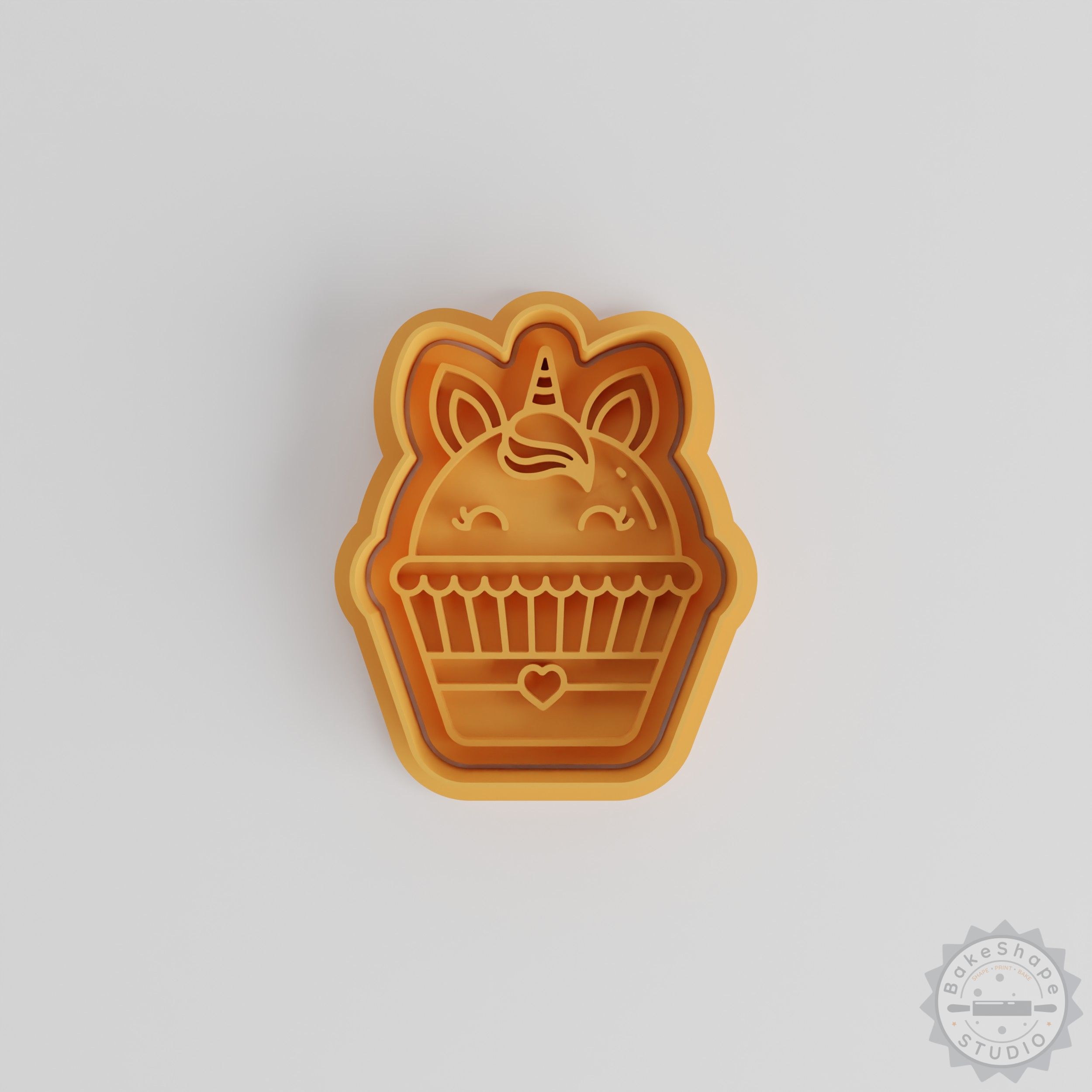 Cupcake Shape Cutter & Stamp Set, Perfect for Cookies & Fondant, 3 Sizes, 6 Pieces