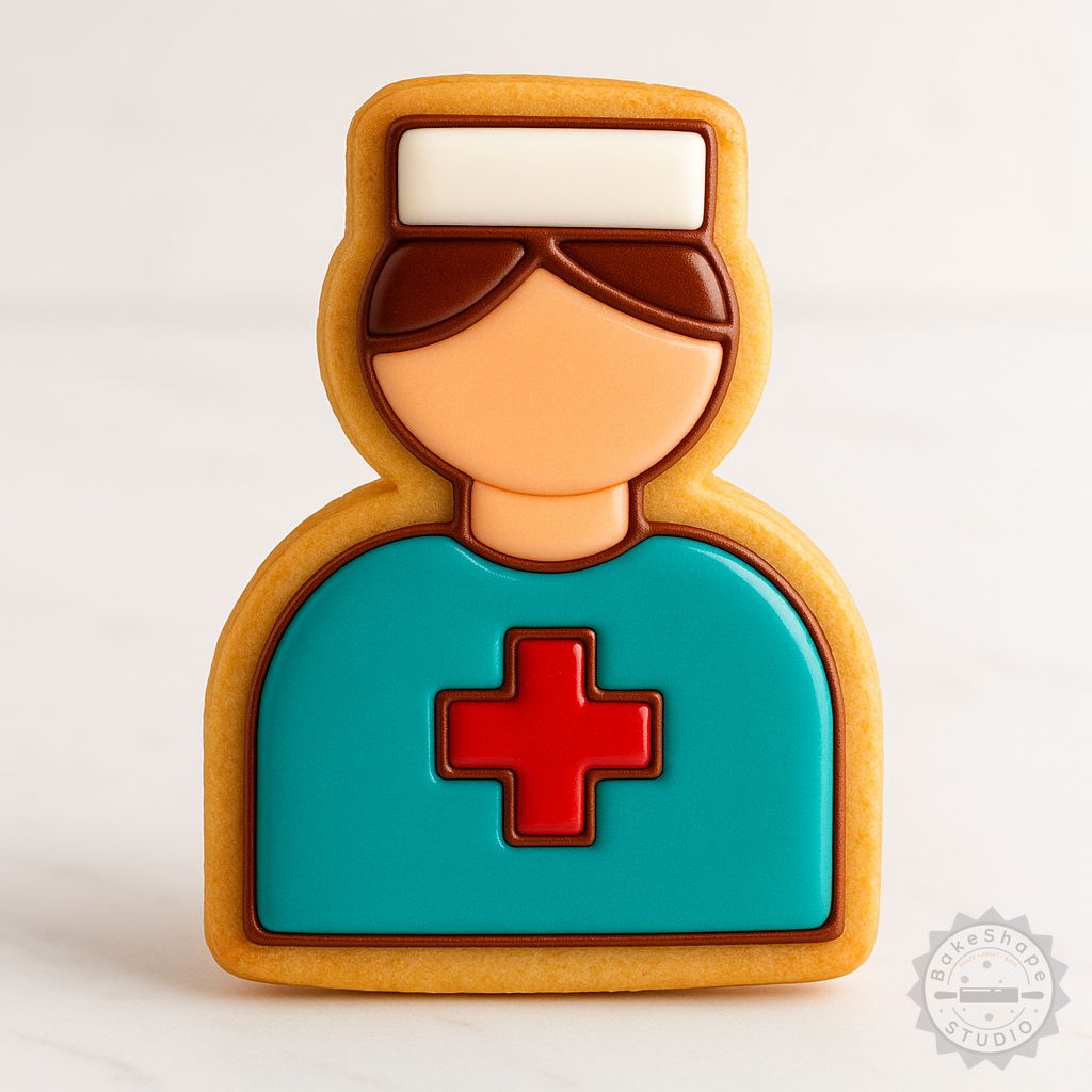 Dental Assistant shape cutter and stamp set STL for baking and fondant decoration